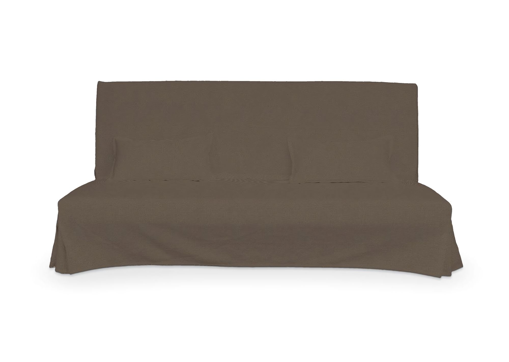 Bezug für Beddinge Sofa, lang mit zwei Kissenhüllen Farbe braun Stoff strukturiert