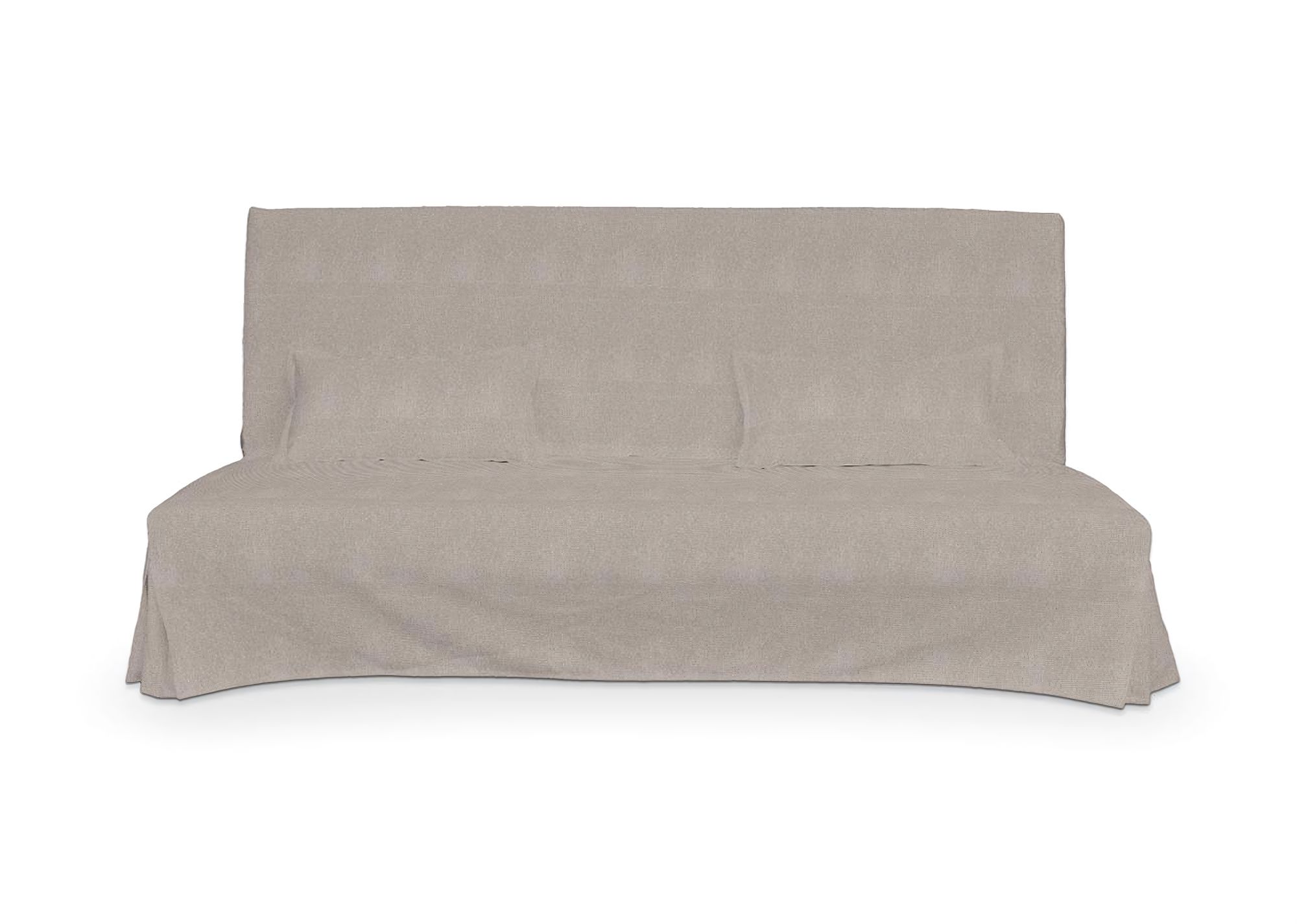 Bezug für Beddinge Sofa, lang mit zwei Kissenhüllen Farbe beige Stoff strukturiert