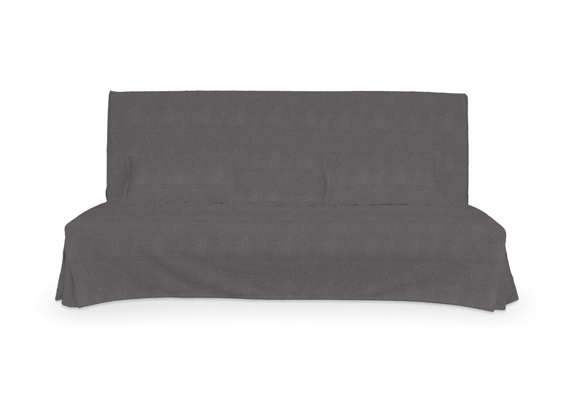 Bezug für Beddinge Sofa, lang mit zwei Kissenhüllen Farbe grau Stoff strukturiert