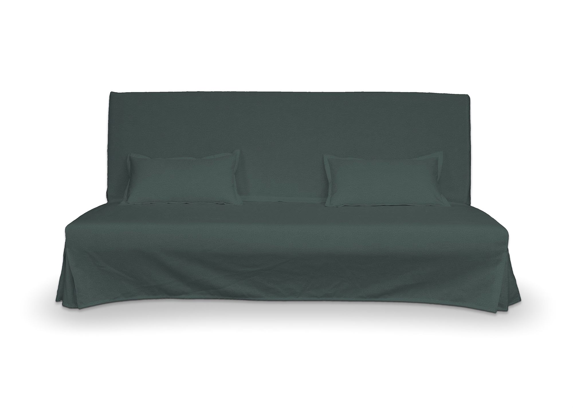 Bezug für Beddinge Sofa, lang mit zwei Kissenhüllen Farbe grün Stoff samt
