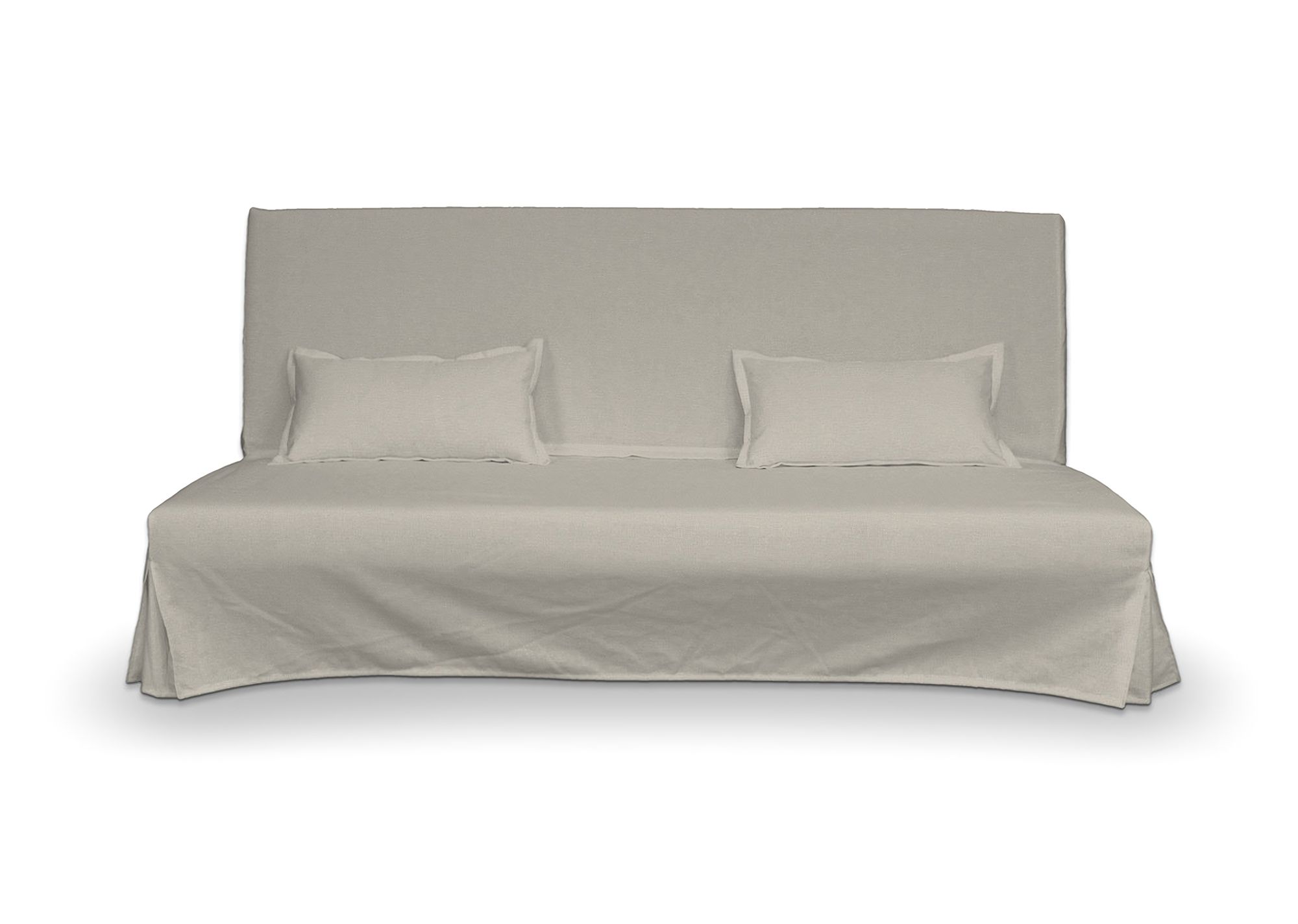 Bezug für Beddinge Sofa, lang mit zwei Kissenhüllen Farbe grau Stoff samt