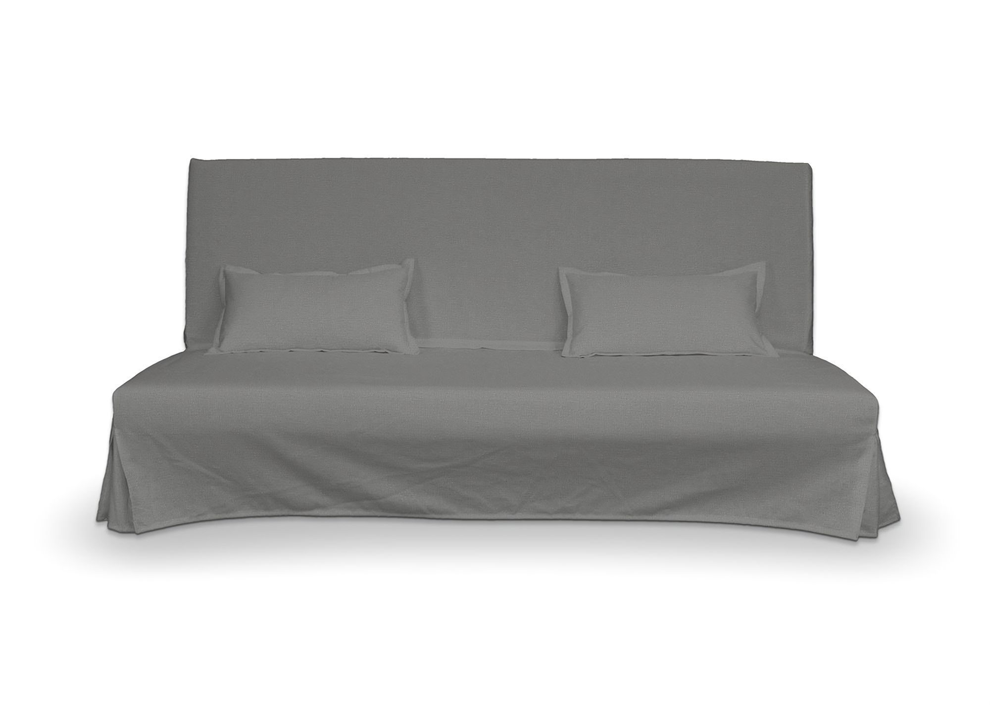Bezug für Beddinge Sofa, lang mit zwei Kissenhüllen Farbe grau Stoff samt