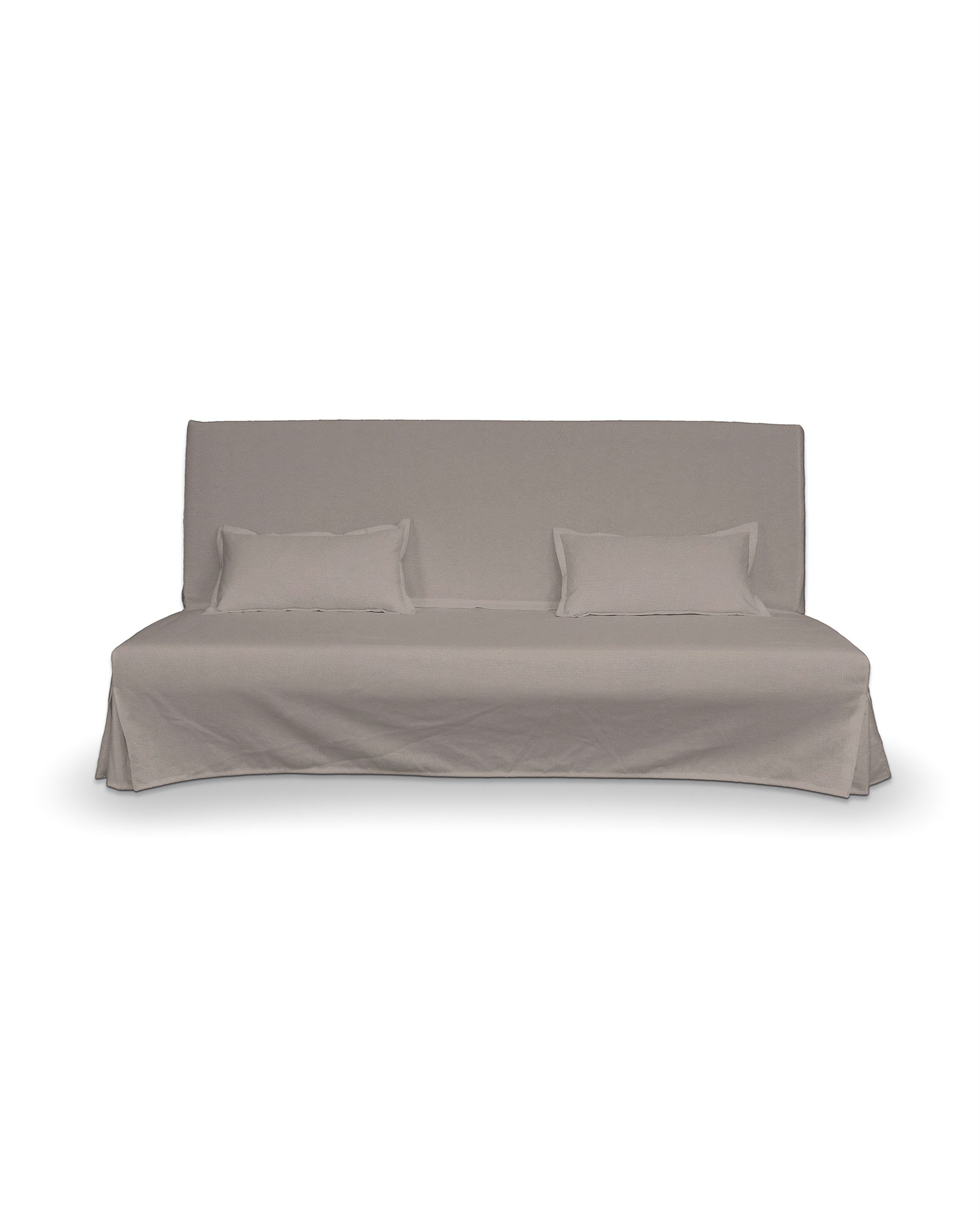 Bezug für Beddinge Sofa, lang mit zwei Kissenhüllen Farbe beige Stoff samt