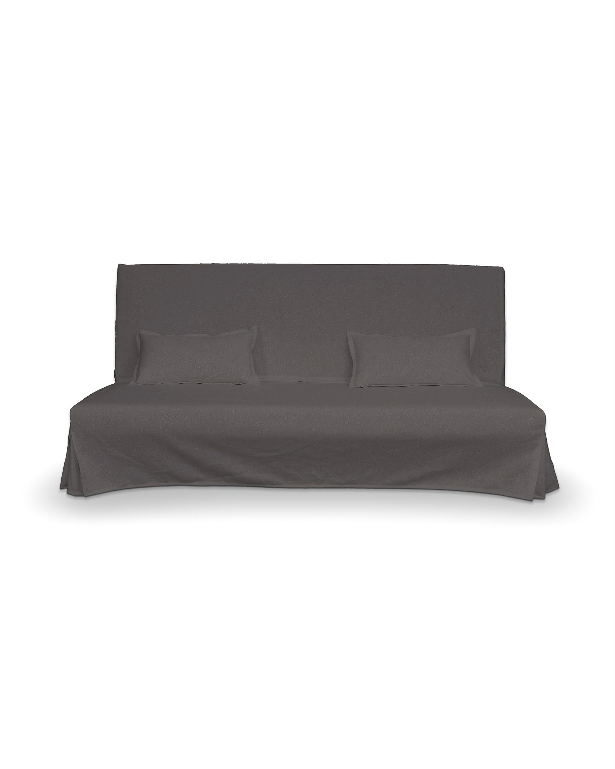 Bezug für Beddinge Sofa, lang mit zwei Kissenhüllen Farbe braun Stoff samt