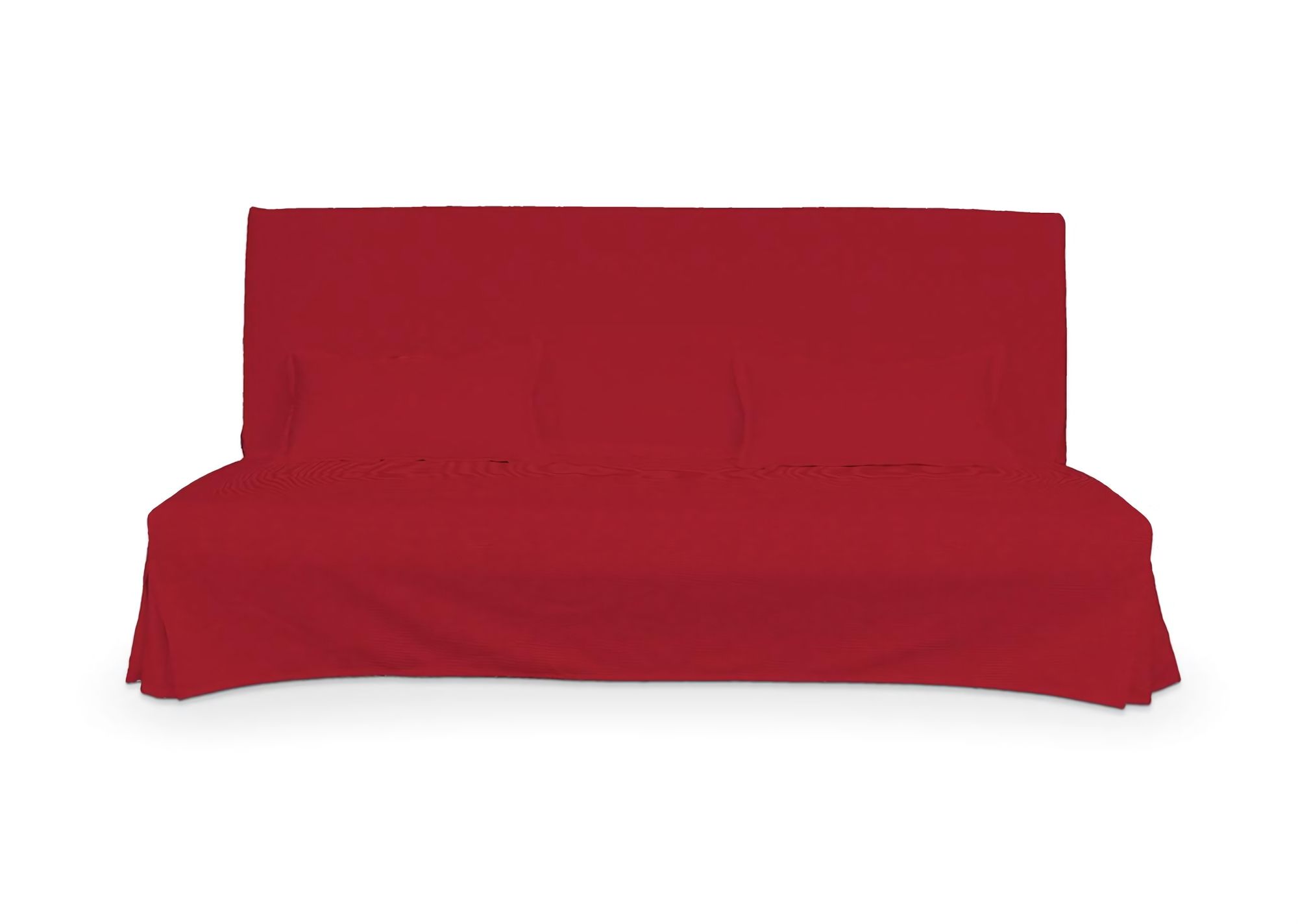 Bezug für Beddinge Sofa, lang mit zwei Kissenhüllen Farbe rot Stoff strukturiert