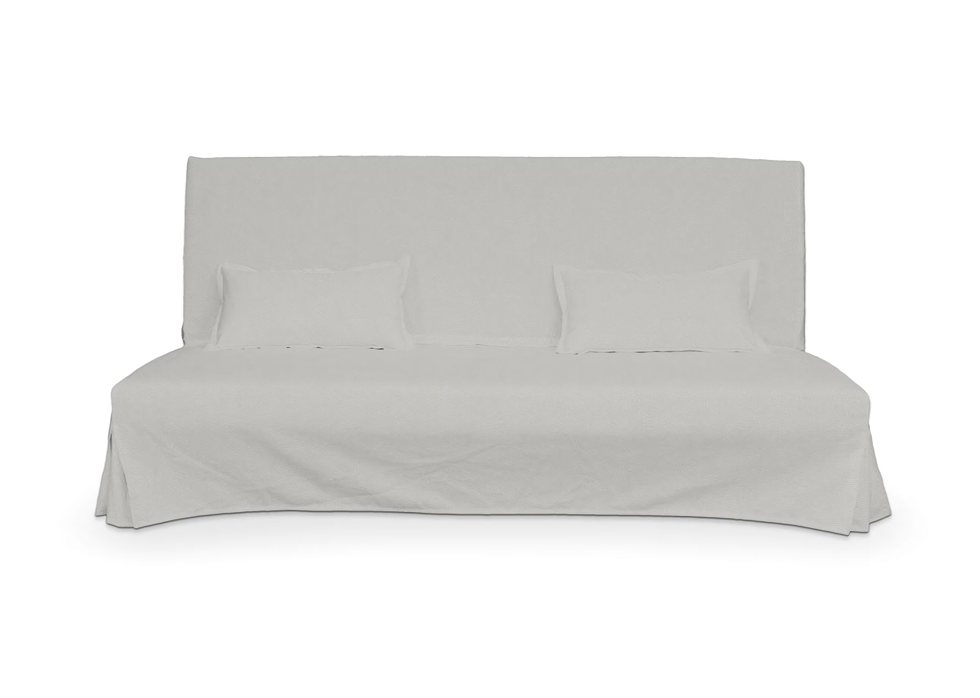 Bezug für Beddinge Sofa, lang mit zwei Kissenhüllen Farbe grau Stoff strukturiert