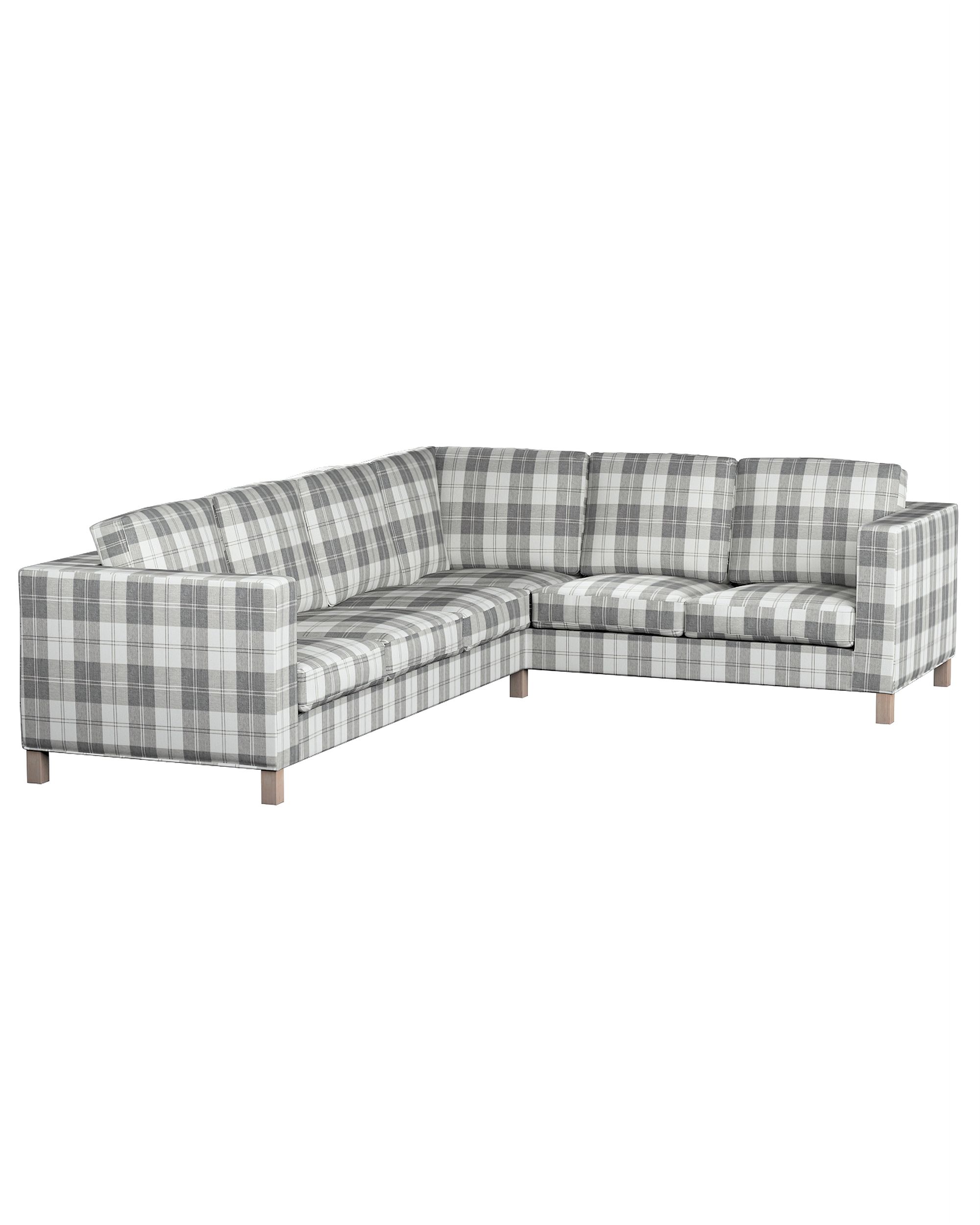 Bezug für Karlanda Sofa Ecke links Farbe grau Stoff strukturiert, gemustert