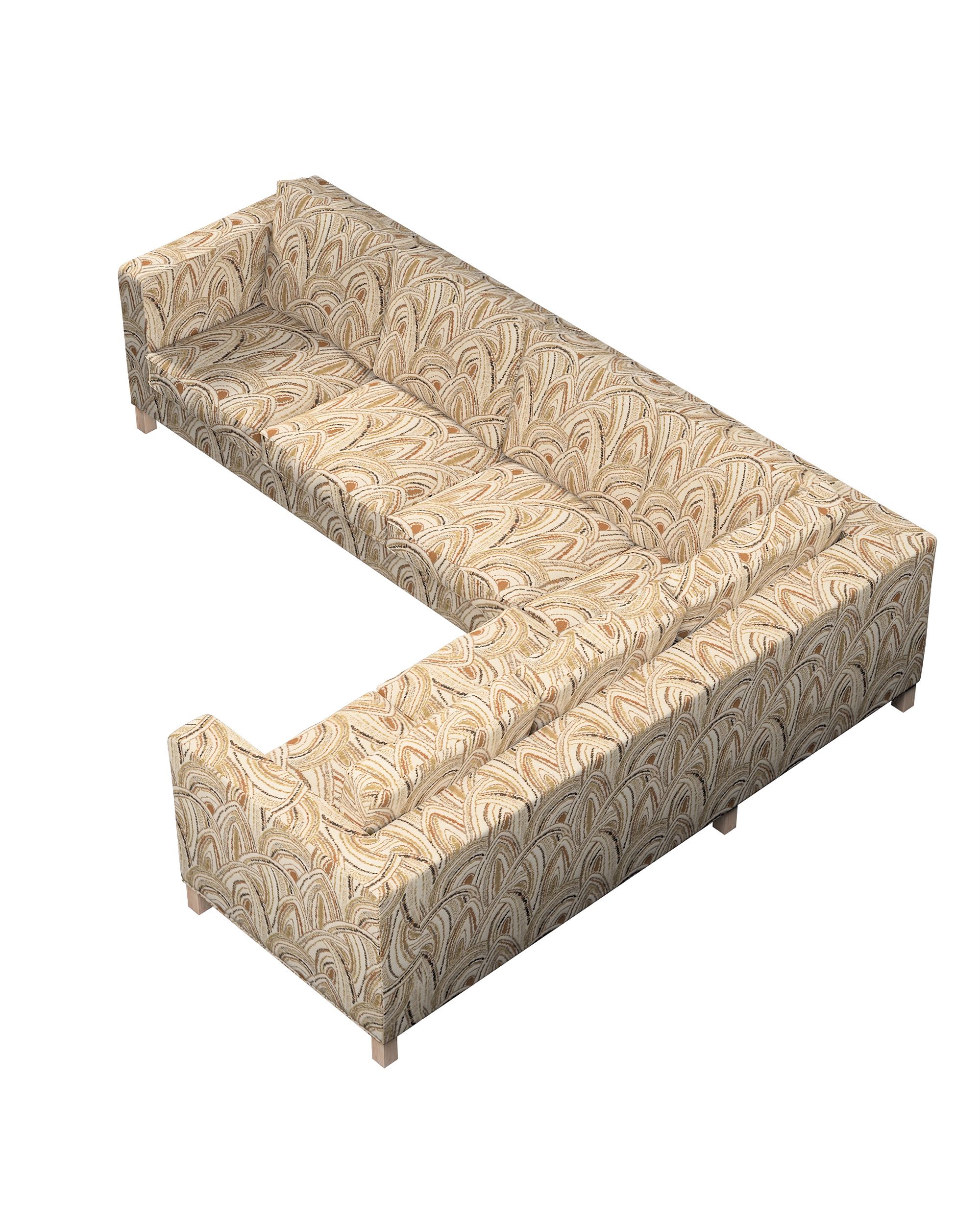 Bezug für Karlanda Sofa Ecke links Farbe beige Stoff strukturiert, gemustert (hover)