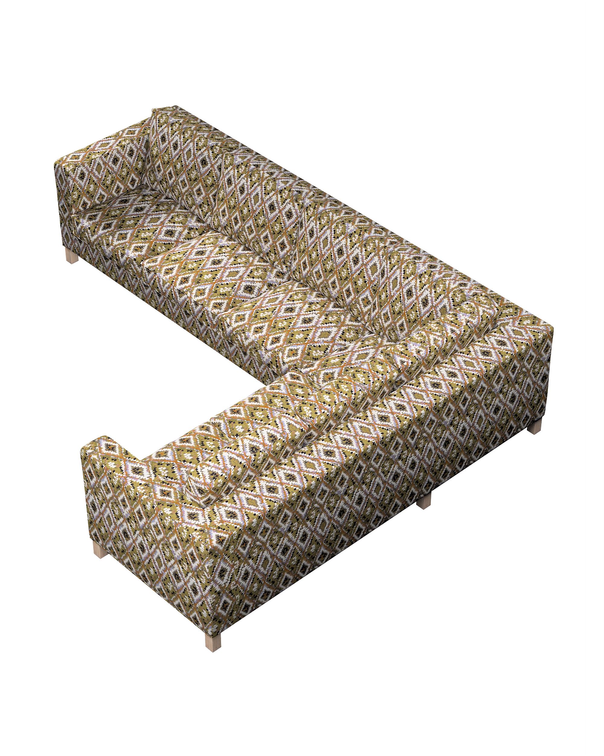 Bezug für Karlanda Sofa Ecke links Farbe bunt Stoff strukturiert, gemustert (hover)