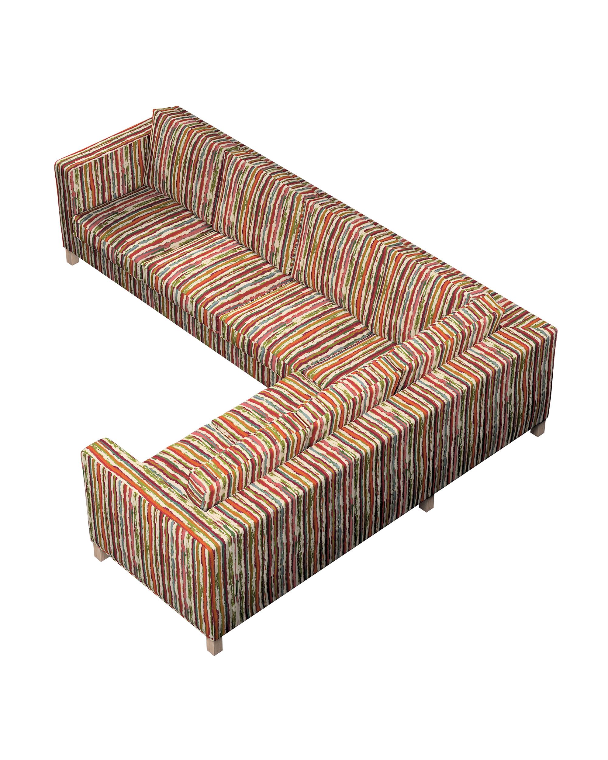 Bezug für Karlanda Sofa Ecke links Farbe bunt Stoff strukturiert, gemustert (hover)