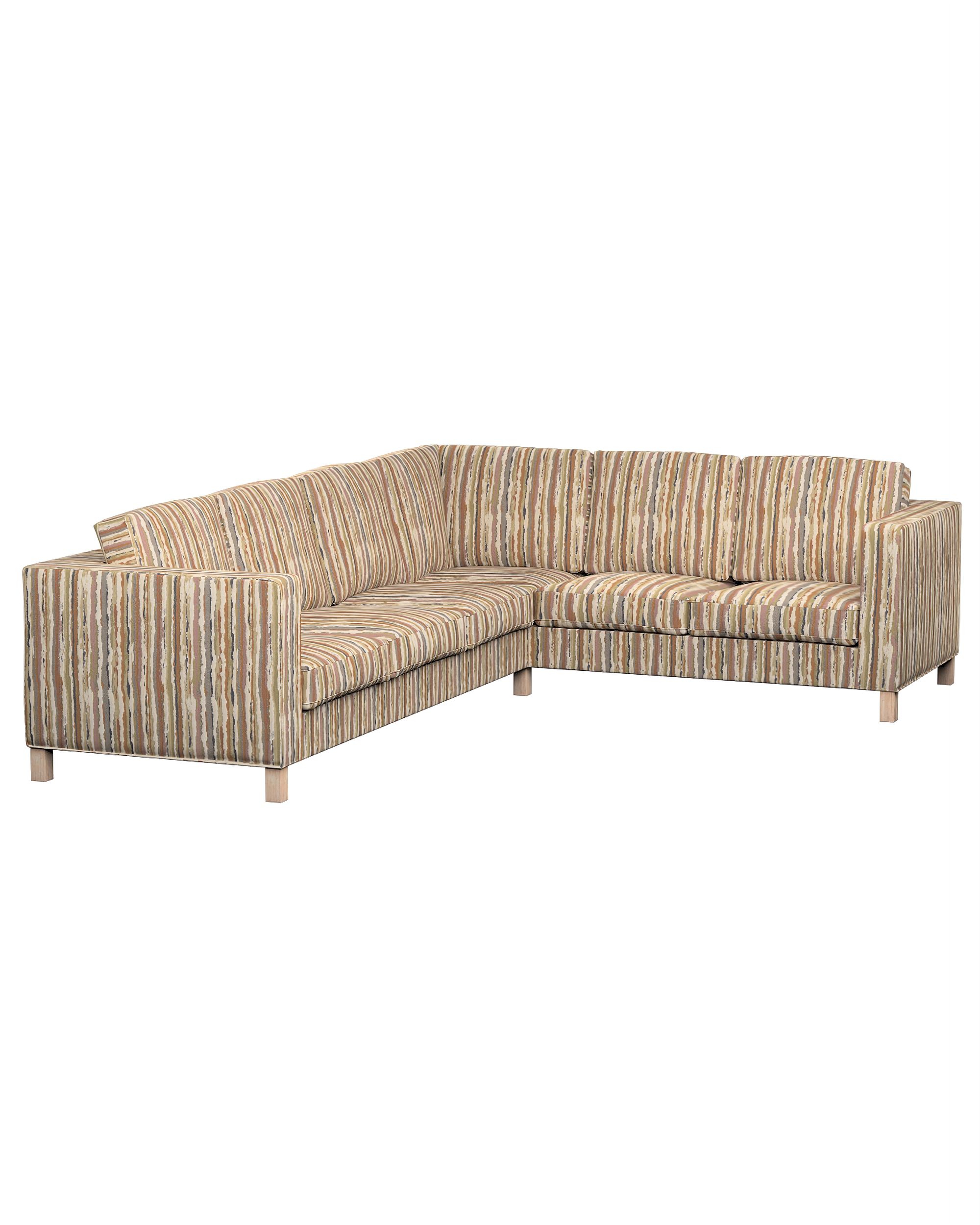 Bezug für Karlanda Sofa Ecke links Farbe beige Stoff strukturiert, gemustert