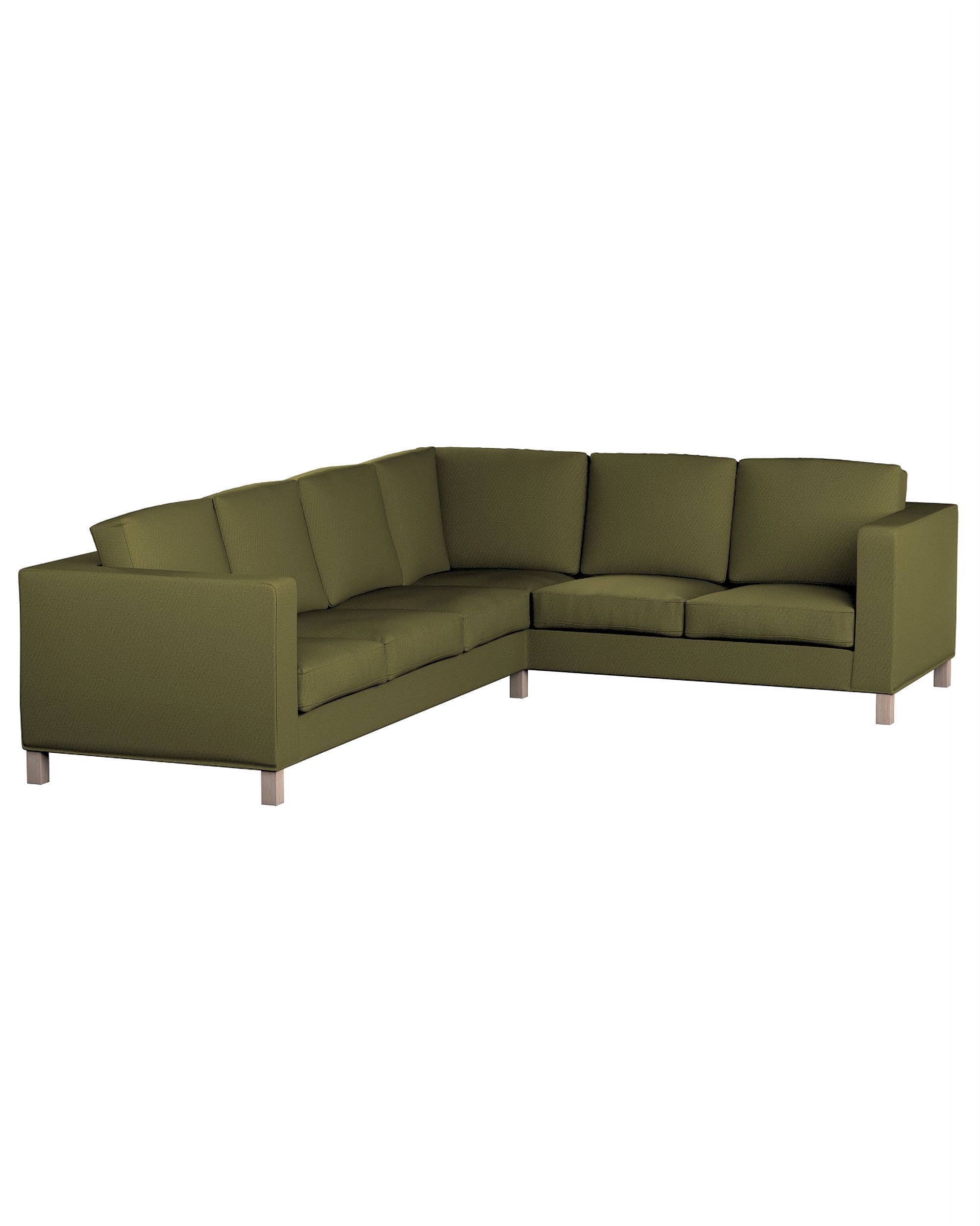 Bezug für Karlanda Sofa Ecke links Farbe grün Stoff strukturiert