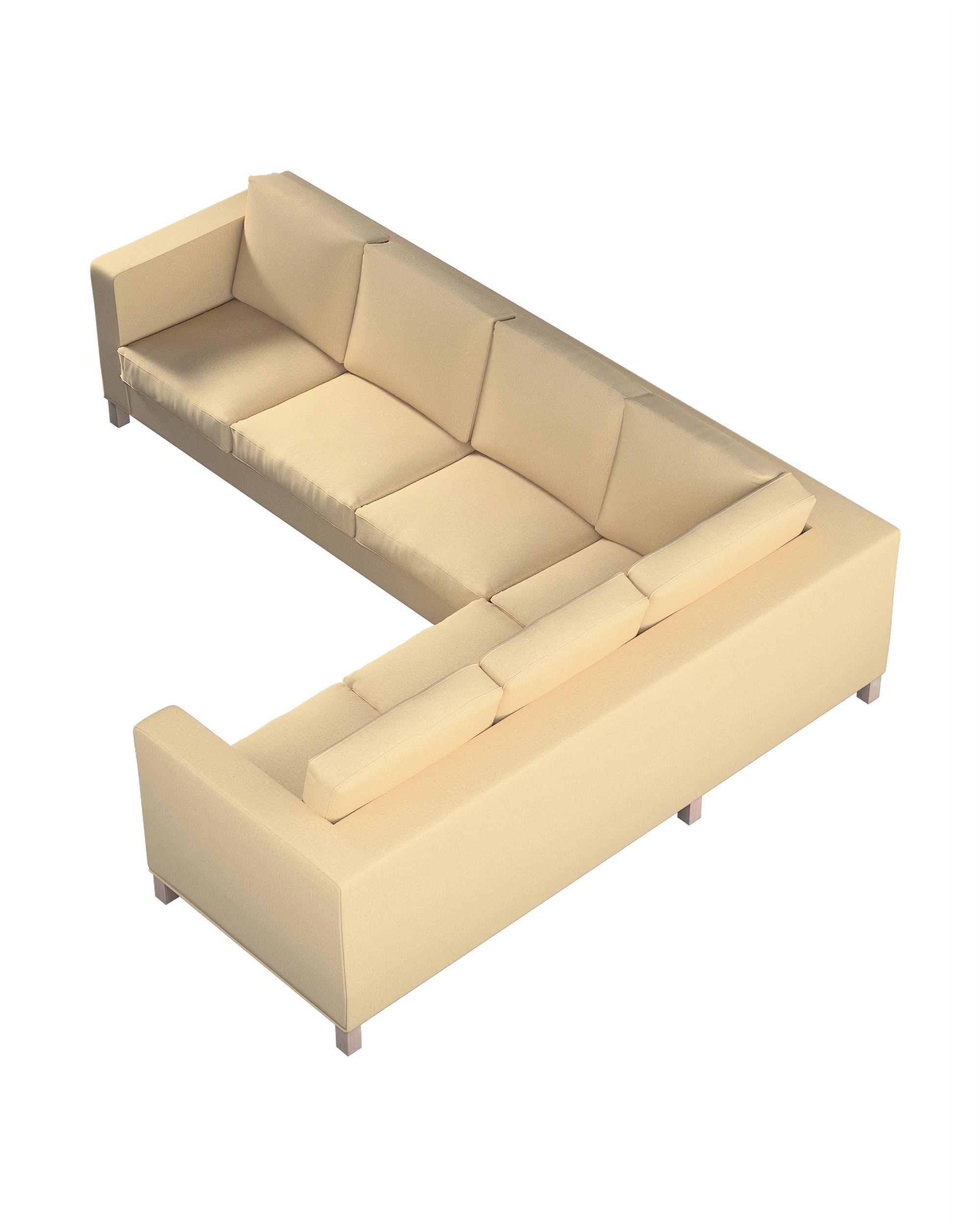 Bezug für Karlanda Sofa Ecke links Farbe beige Stoff glänzend, strukturiert (hover)