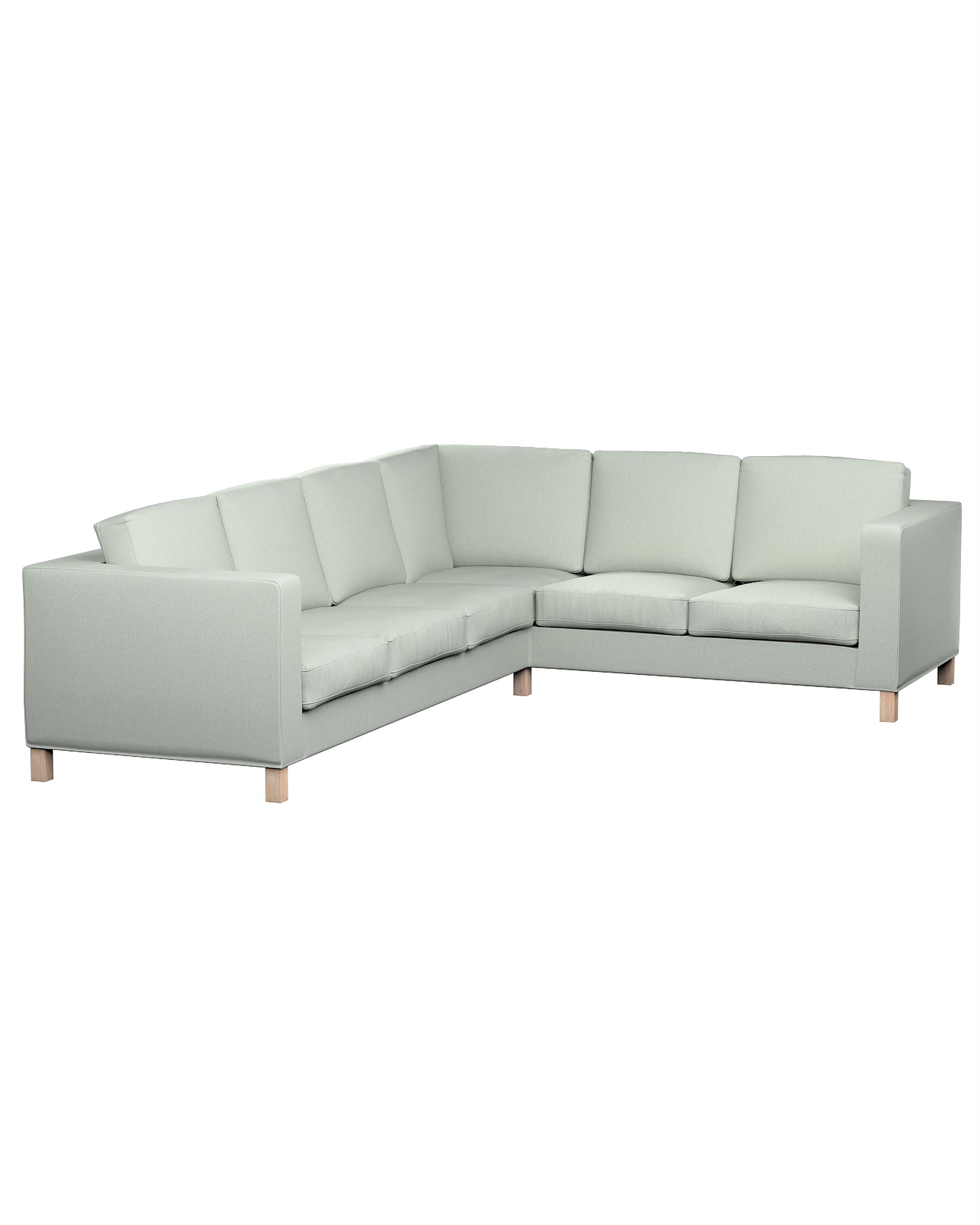 Bezug für Karlanda Sofa Ecke links Farbe blau Stoff strukturiert