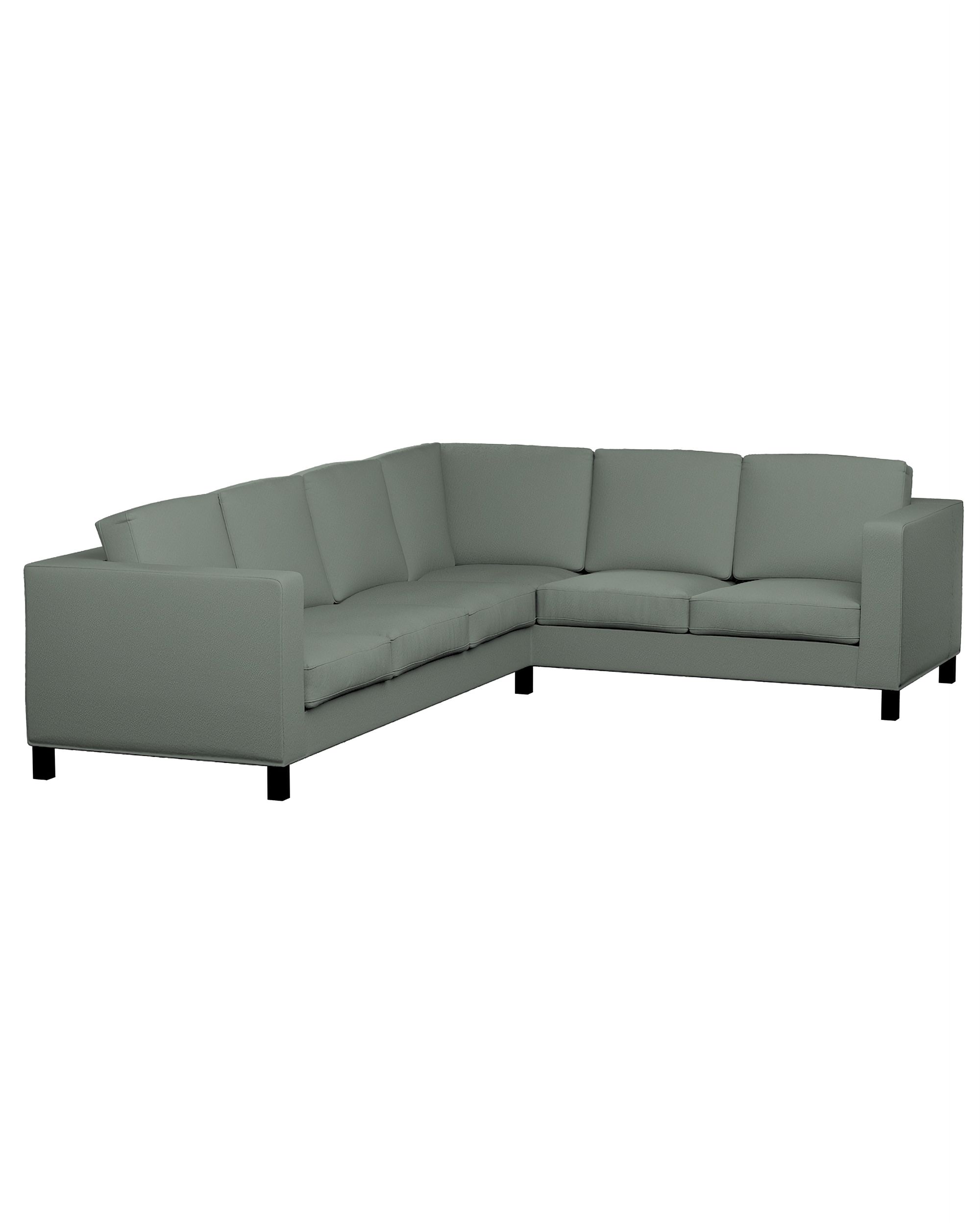 Bezug für Karlanda Sofa Ecke links Farbe grün Stoff strukturiert