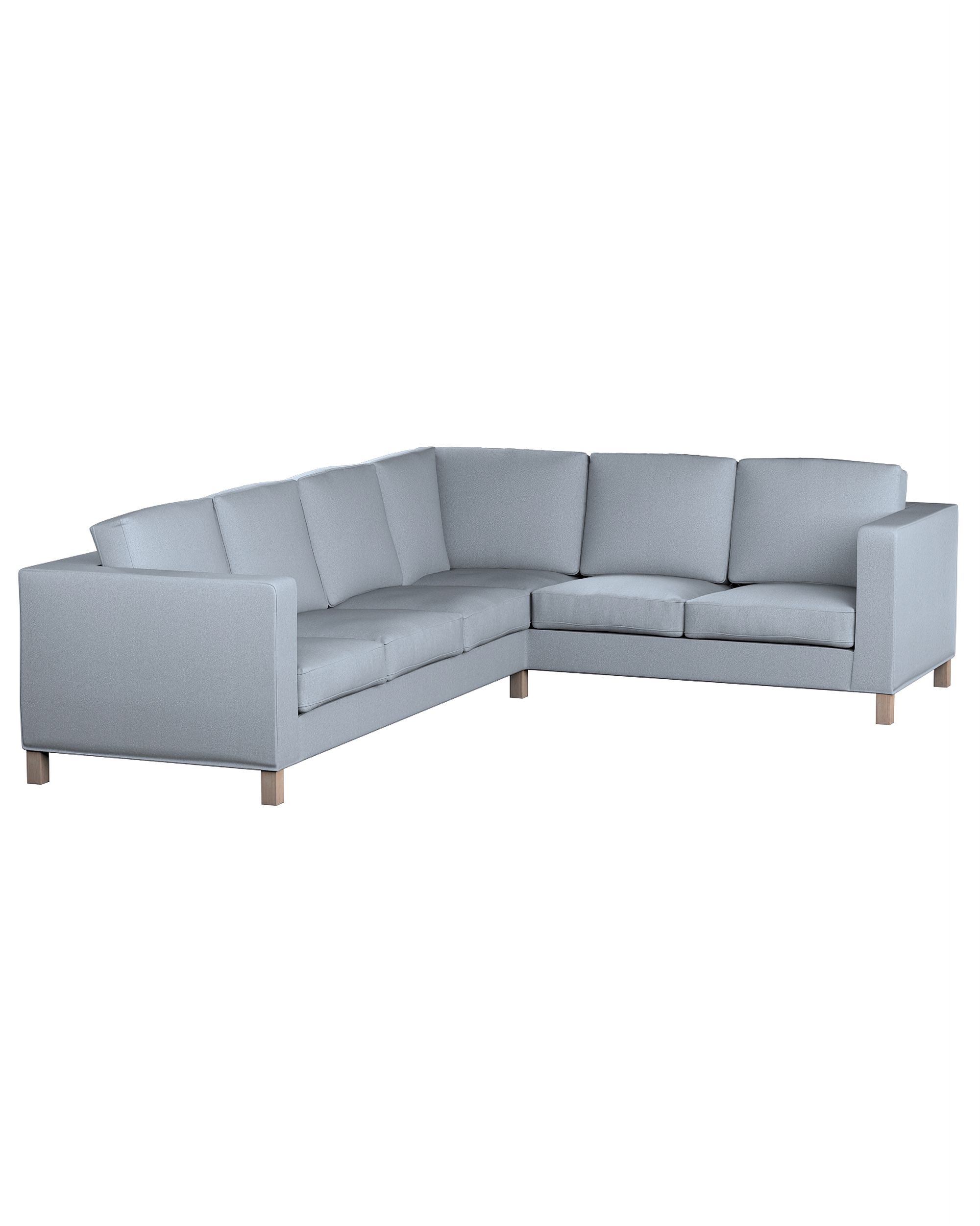 Bezug für Karlanda Sofa Ecke links Farbe blau Stoff strukturiert