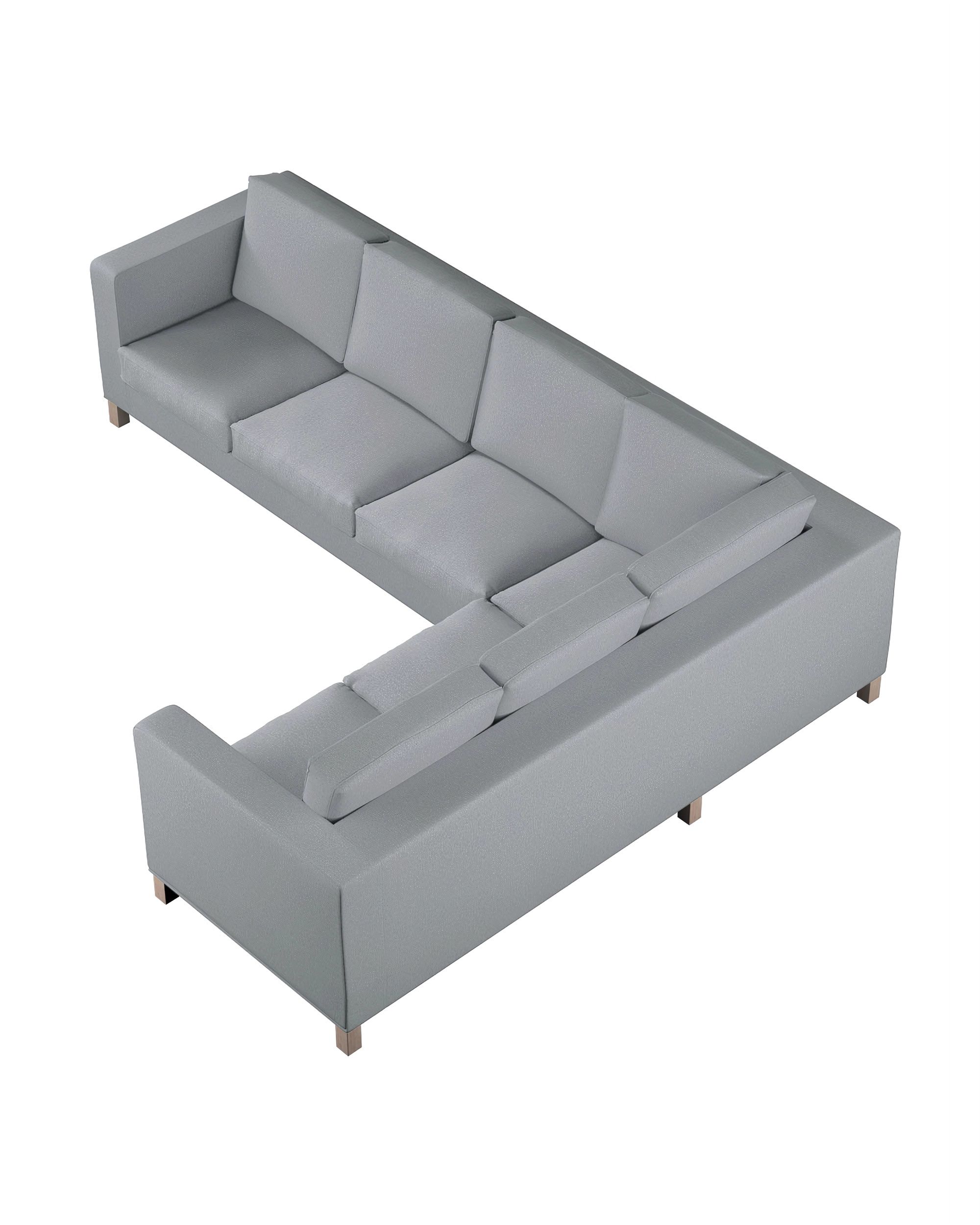 Bezug für Karlanda Sofa Ecke links Farbe grau Stoff strukturiert (hover)