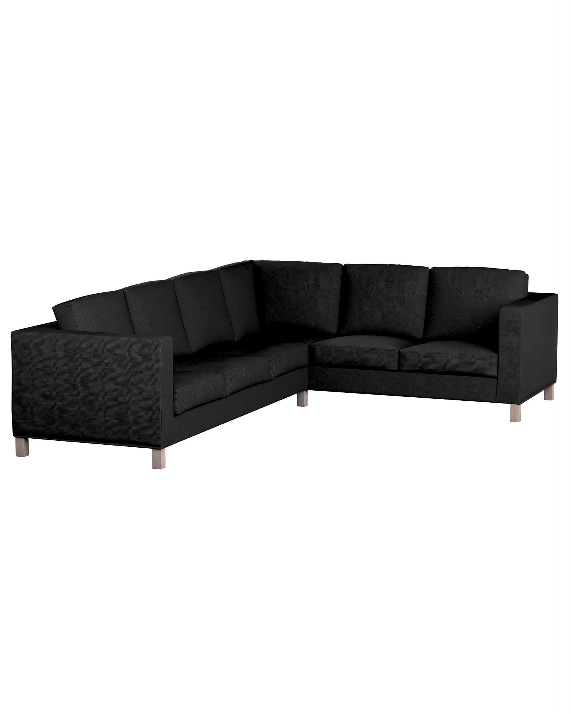 Bezug für Karlanda Sofa Ecke links Farbe schwarz Stoff strukturiert