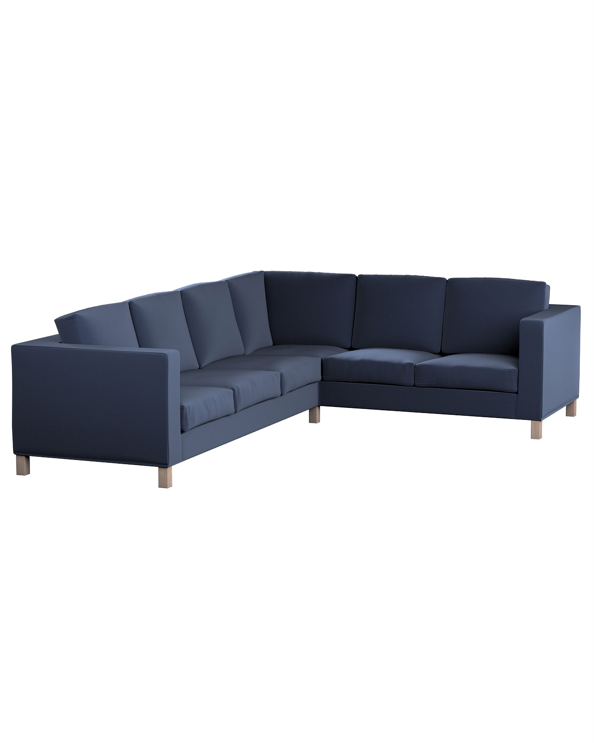 Bezug für Karlanda Sofa Ecke links Farbe dunkelblau Stoff samt