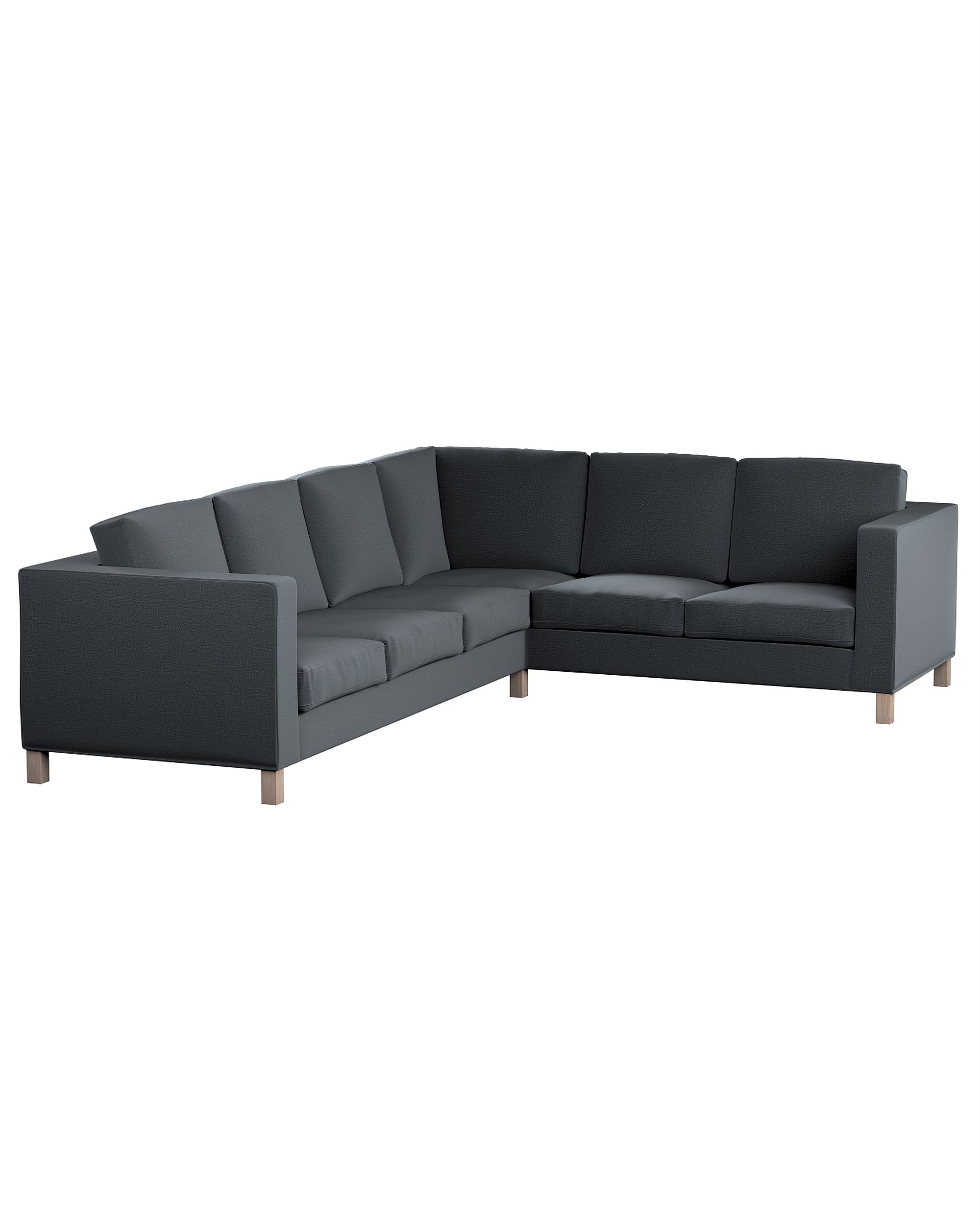Bezug für Karlanda Sofa Ecke links Farbe grau Stoff samt