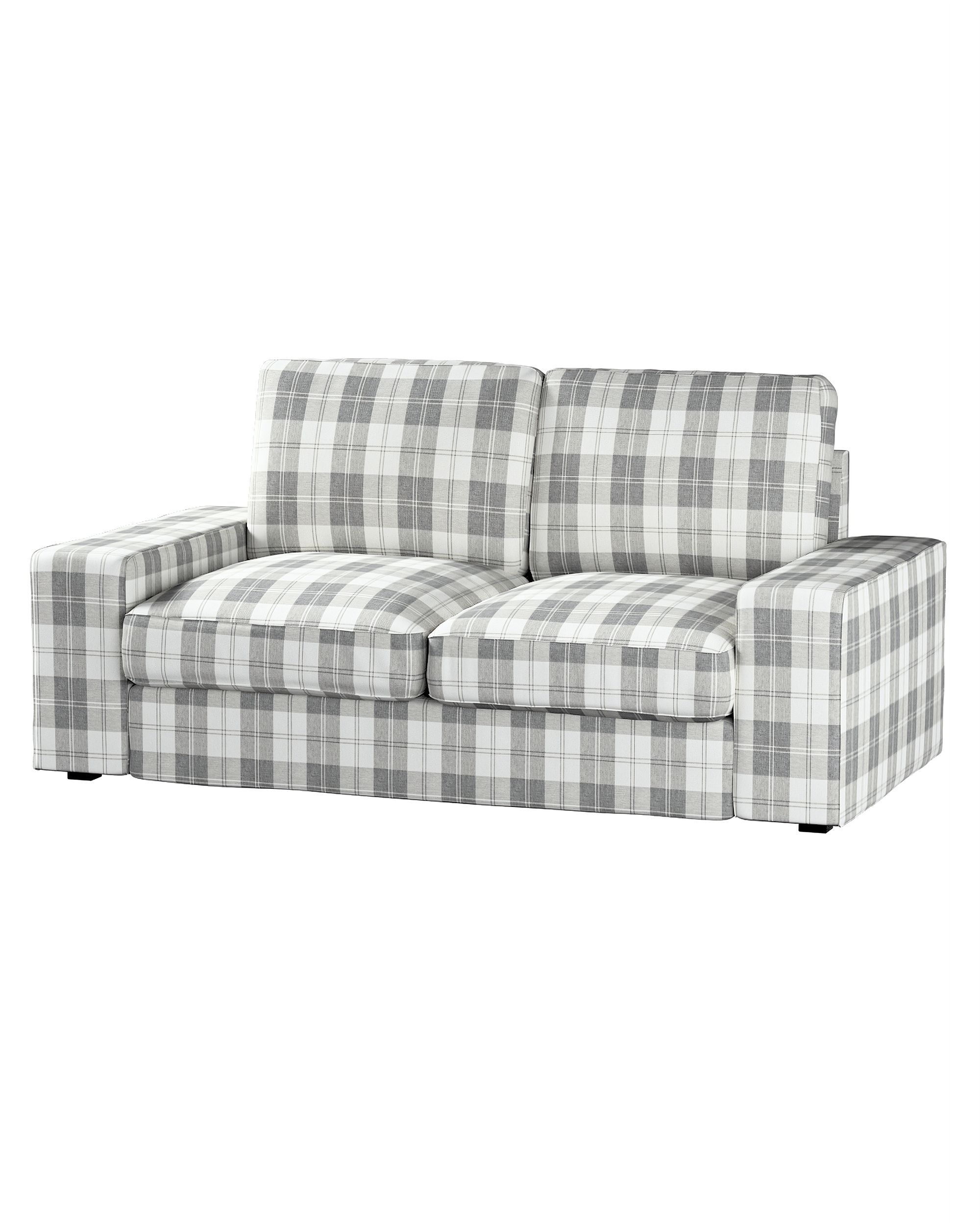 Bezug für Kivik 2-Sitzer Sofa Farbe grau Stoff strukturiert, gemustert