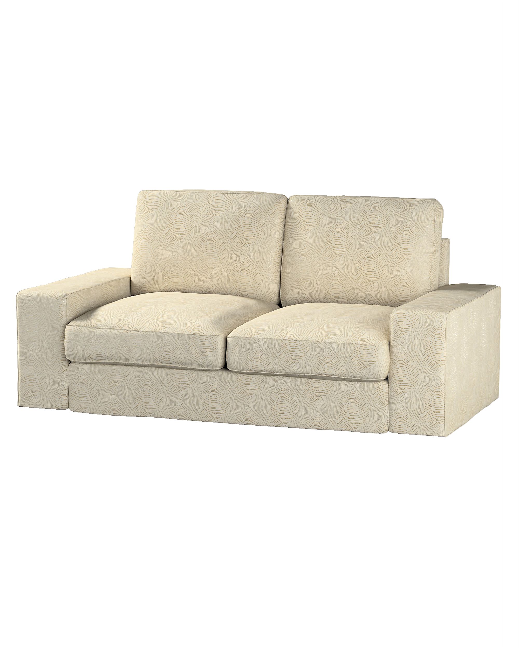 Bezug für Kivik 2-Sitzer Sofa Farbe beige Stoff glänzend, strukturiert, gemustert