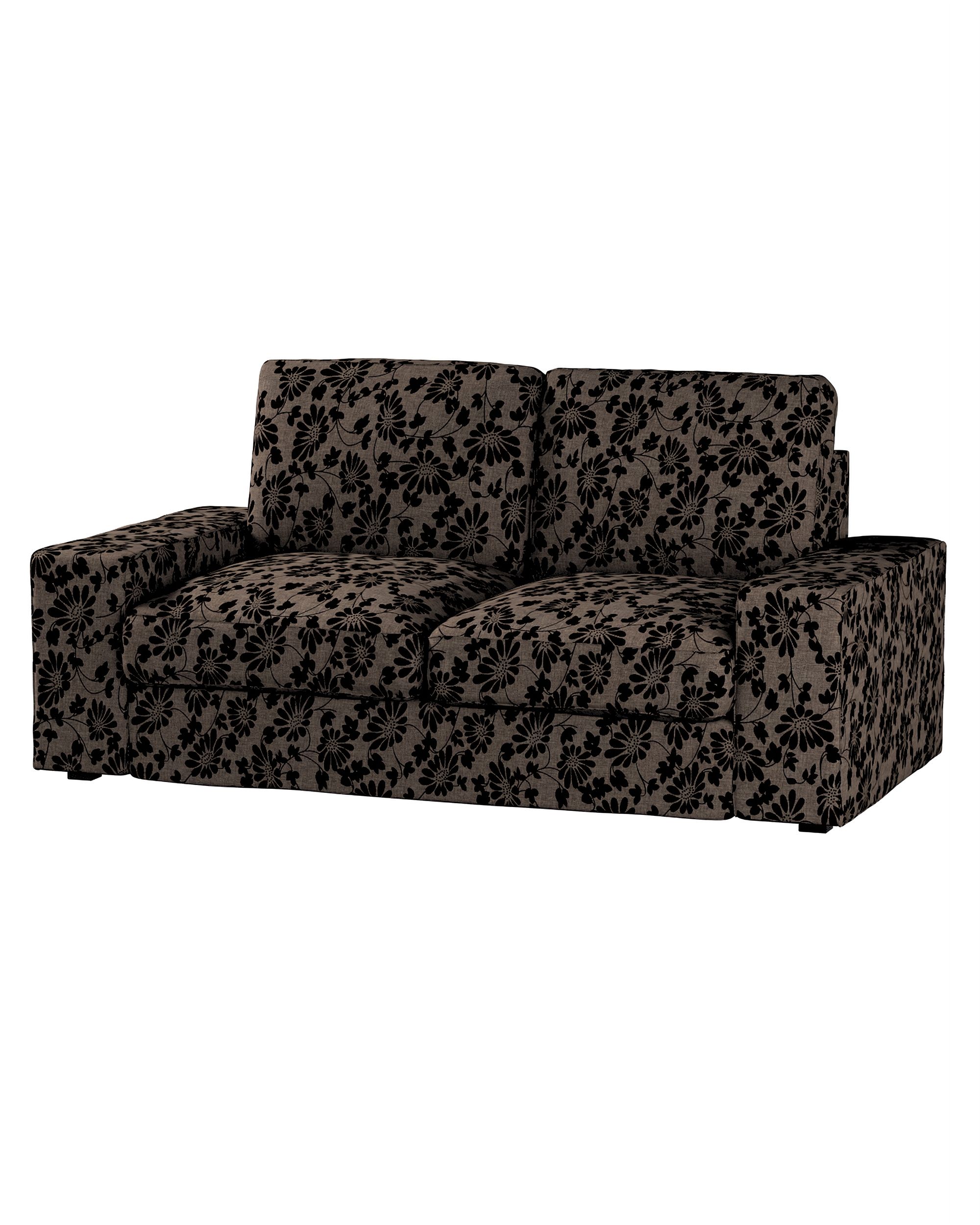 Bezug für Kivik 2-Sitzer Sofa Farbe braun Stoff strukturiert, gemustert