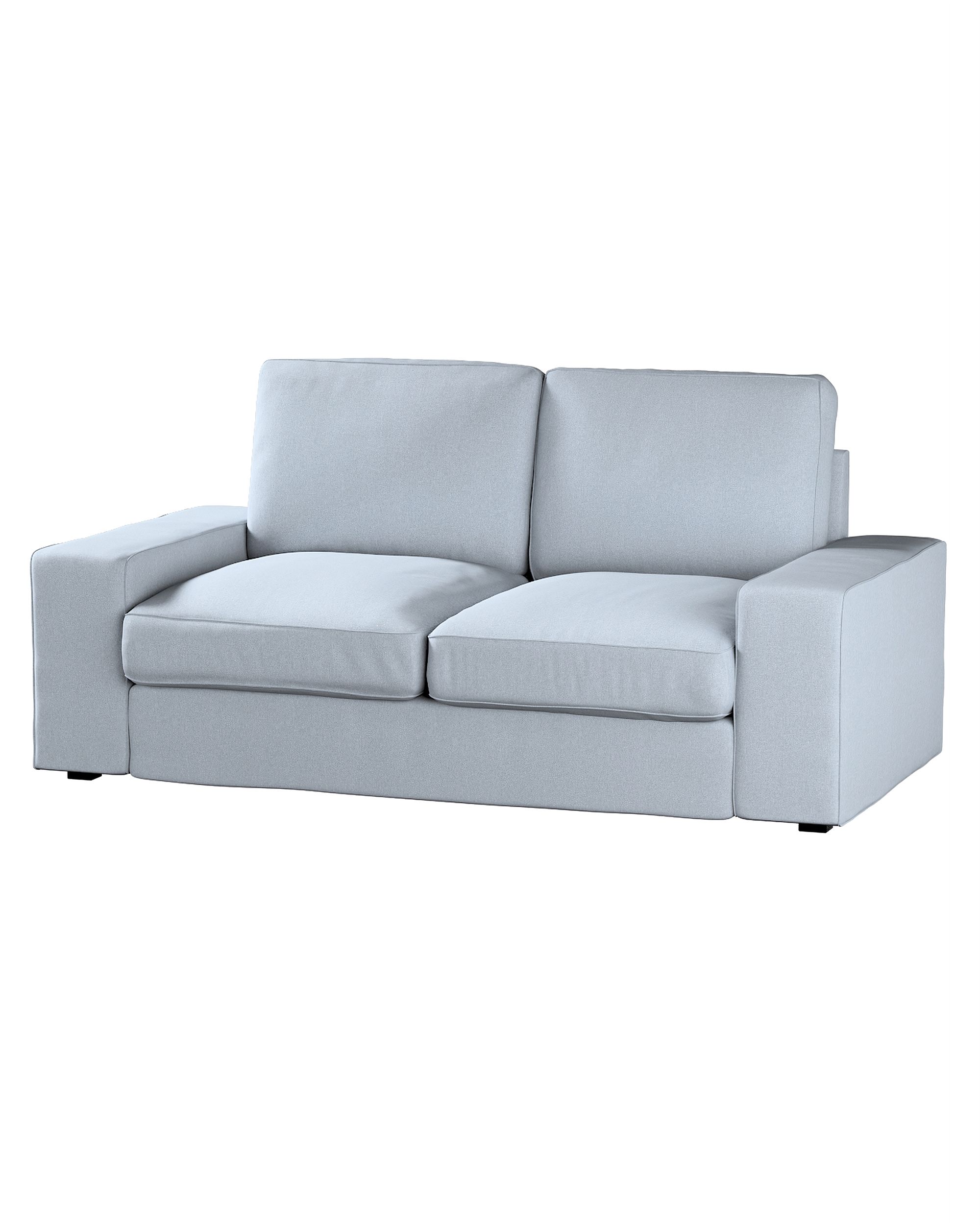 Bezug für Kivik 2-Sitzer Sofa Farbe blau Stoff strukturiert