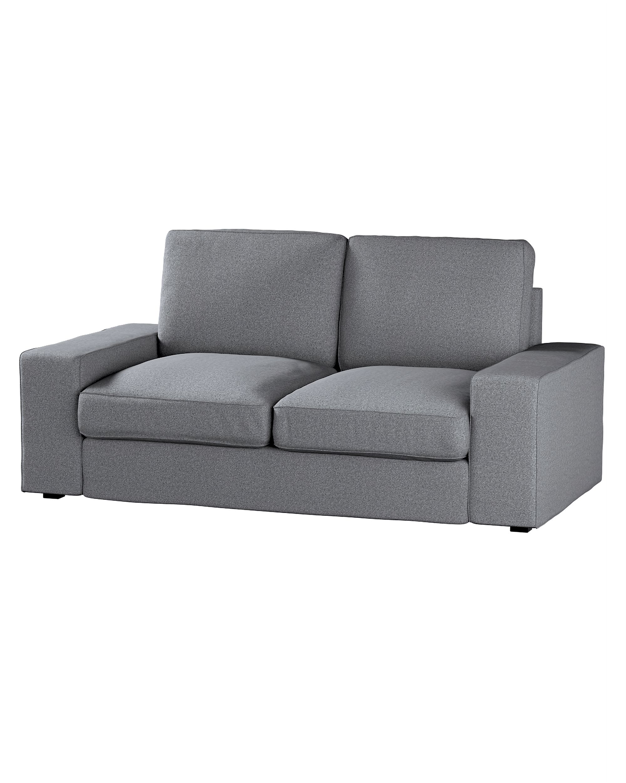 Bezug für Kivik 2-Sitzer Sofa Farbe grau Stoff strukturiert