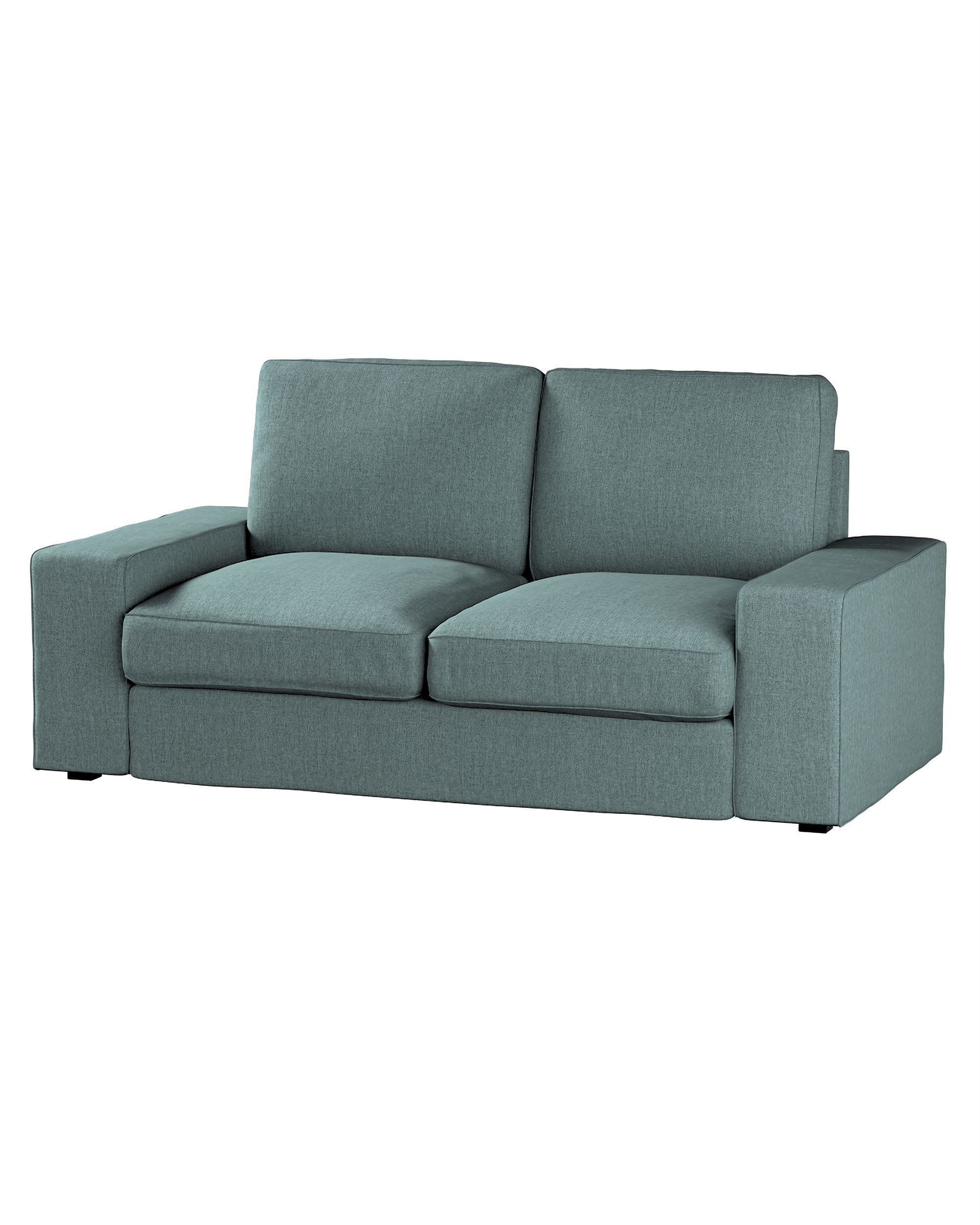 Bezug für Kivik 2-Sitzer Sofa Farbe blau Stoff strukturiert