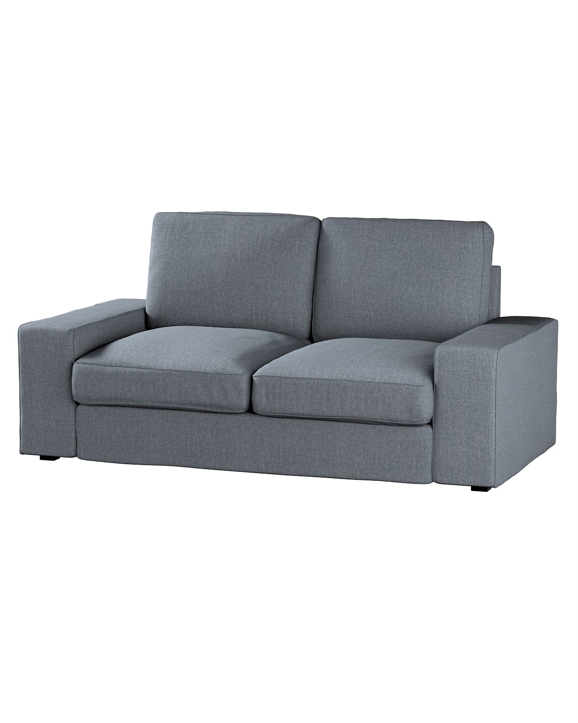 Bezug für Kivik 2-Sitzer Sofa Farbe grau Stoff strukturiert