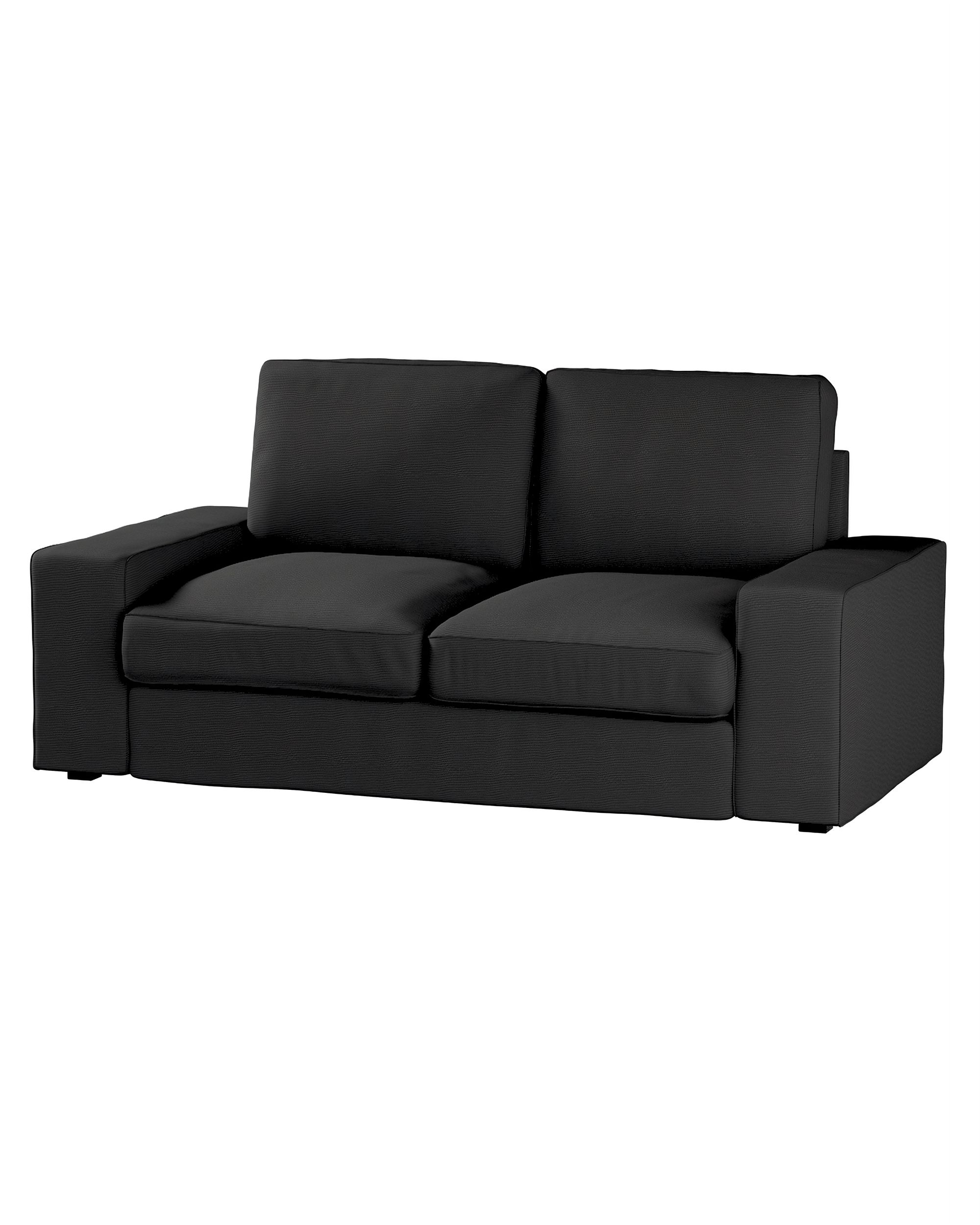 Bezug für Kivik 2-Sitzer Sofa Farbe schwarz Stoff strukturiert
