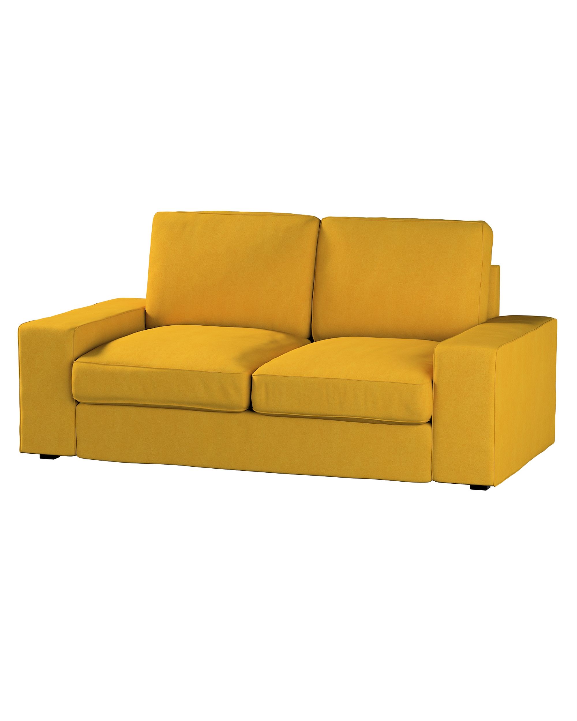 Bezug für Kivik 2-Sitzer Sofa Farbe gelb Stoff strukturiert