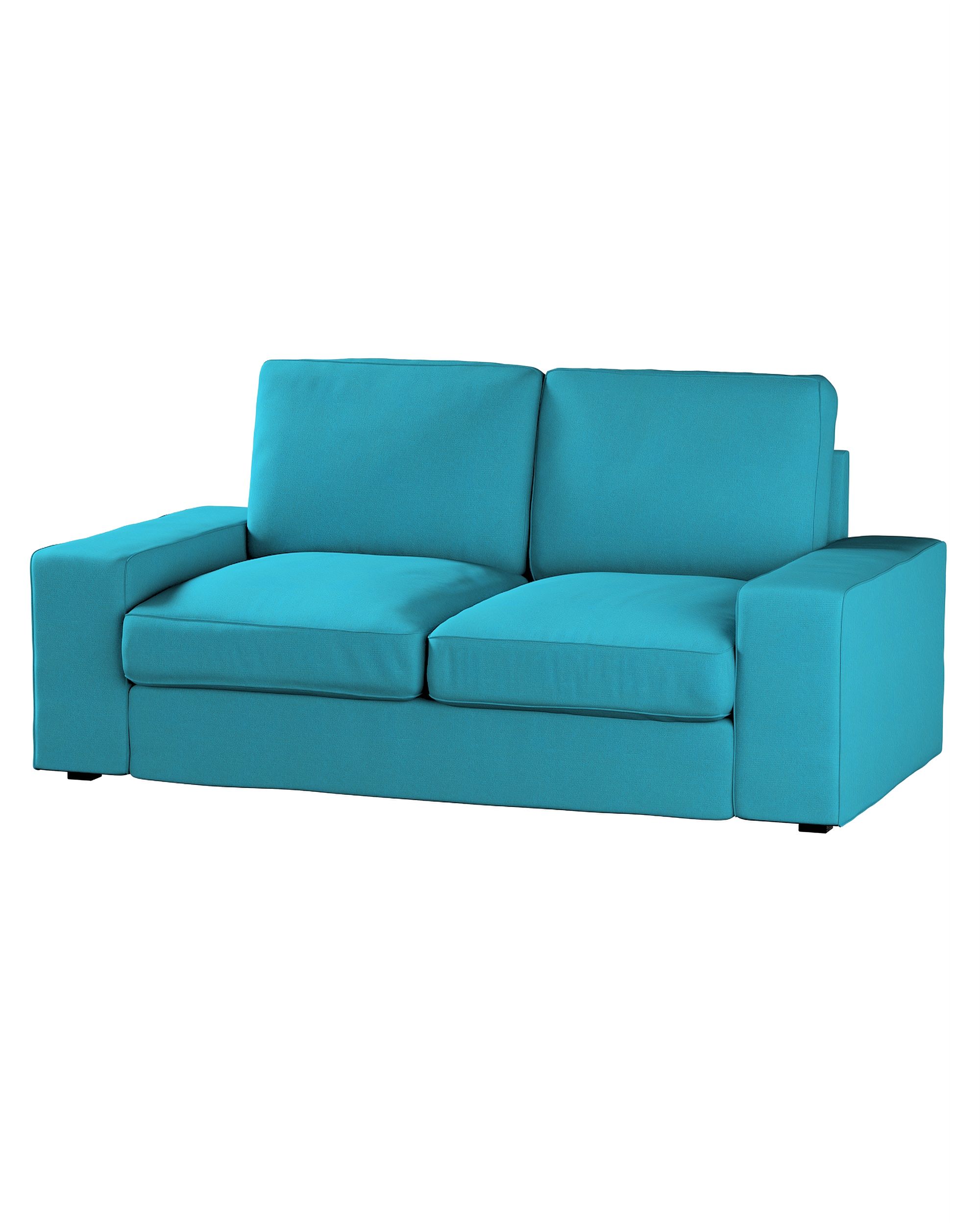 Bezug für Kivik 2-Sitzer Sofa Farbe blau Stoff strukturiert