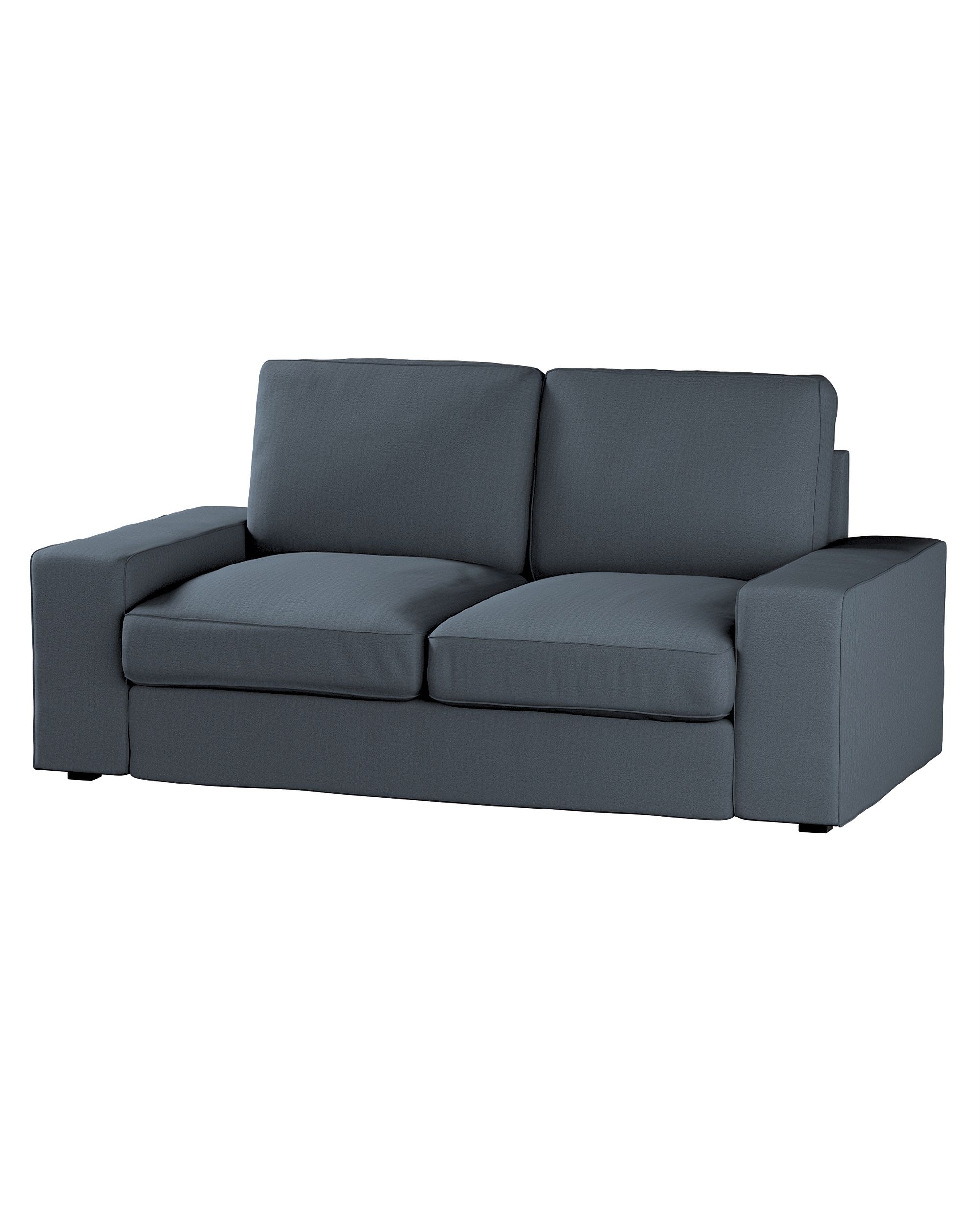 Bezug für Kivik 2-Sitzer Sofa Farbe blau Stoff strukturiert
