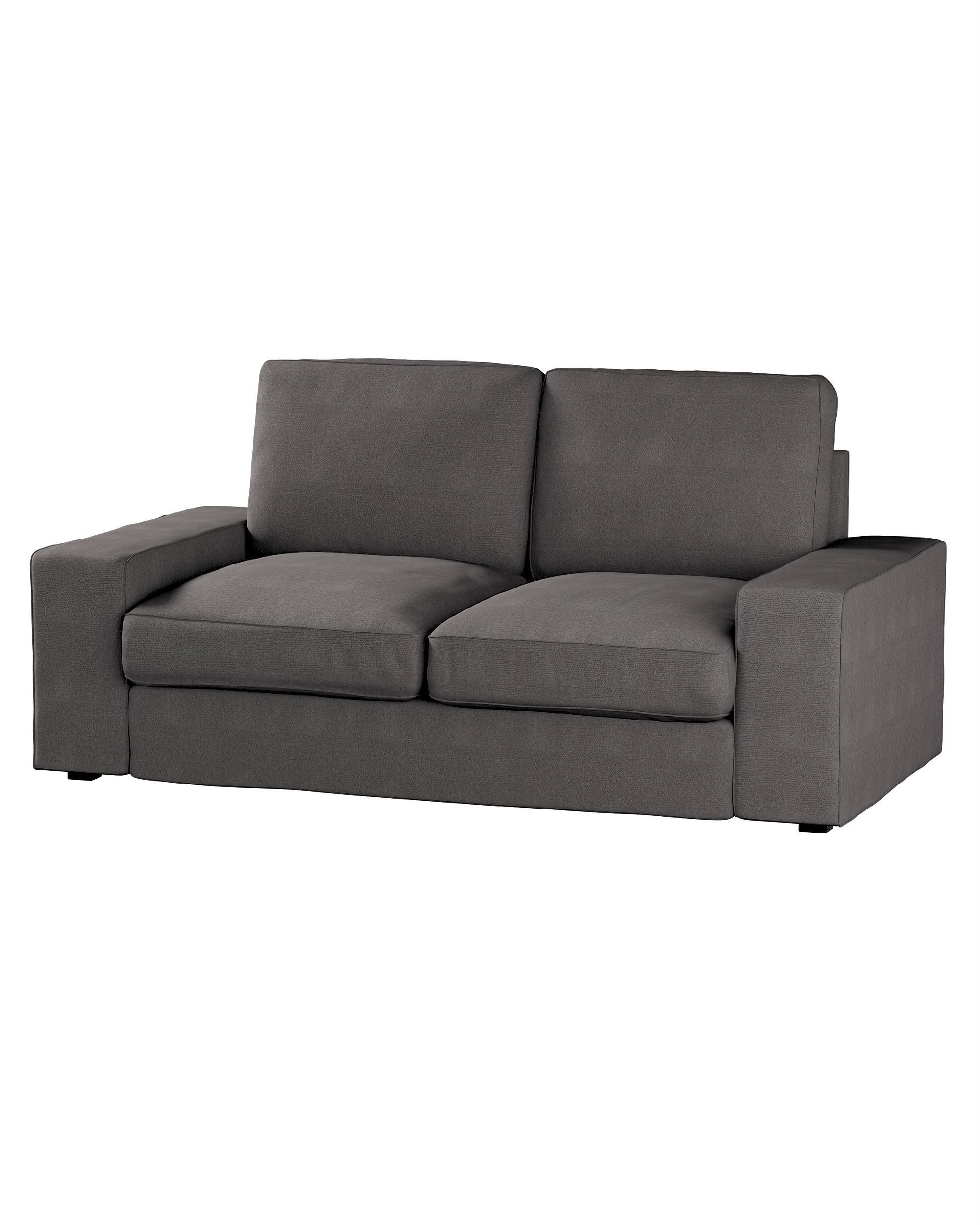 Bezug für Kivik 2-Sitzer Sofa Farbe grau Stoff strukturiert
