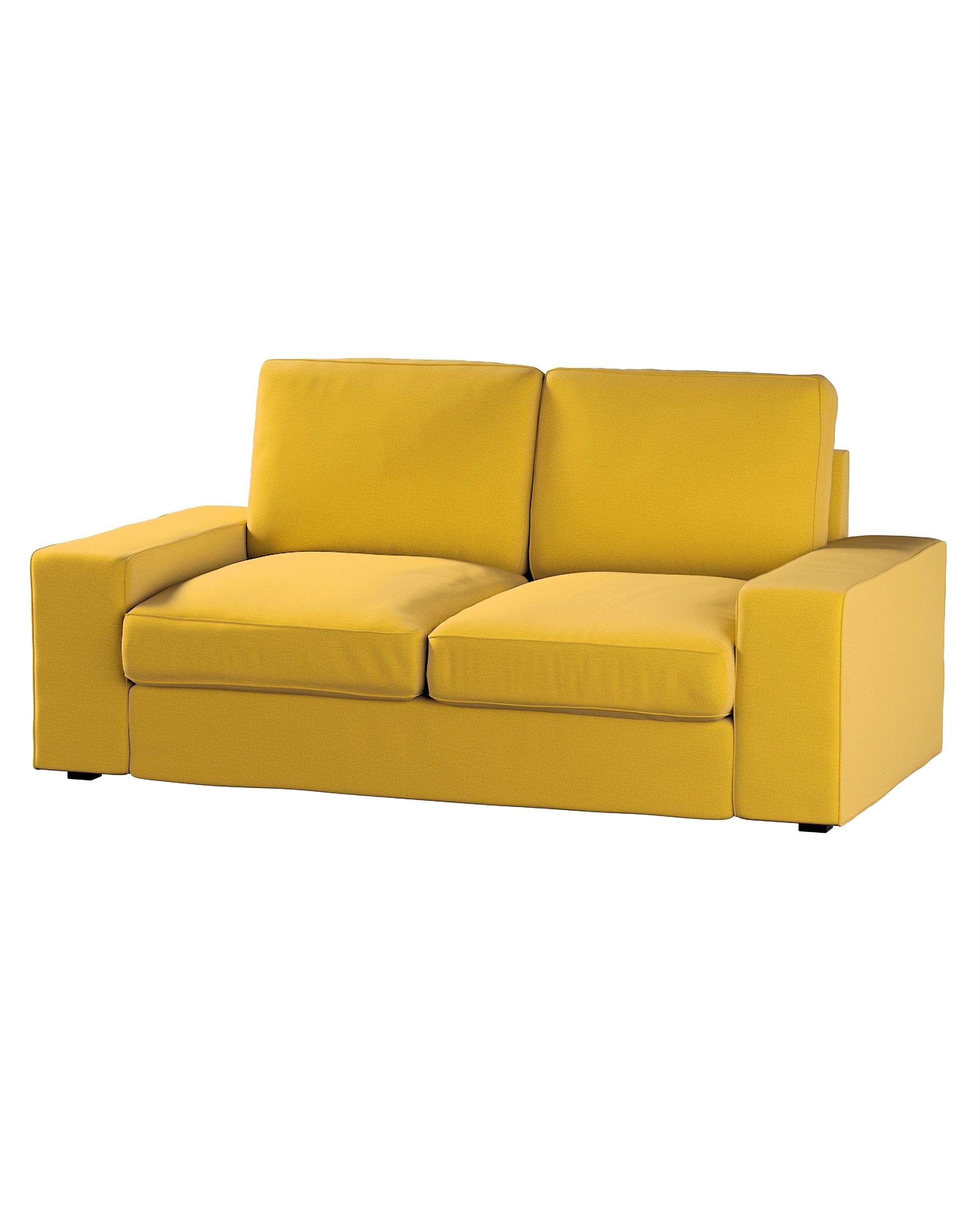 Bezug für Kivik 2-Sitzer Sofa Farbe gelb Stoff samt