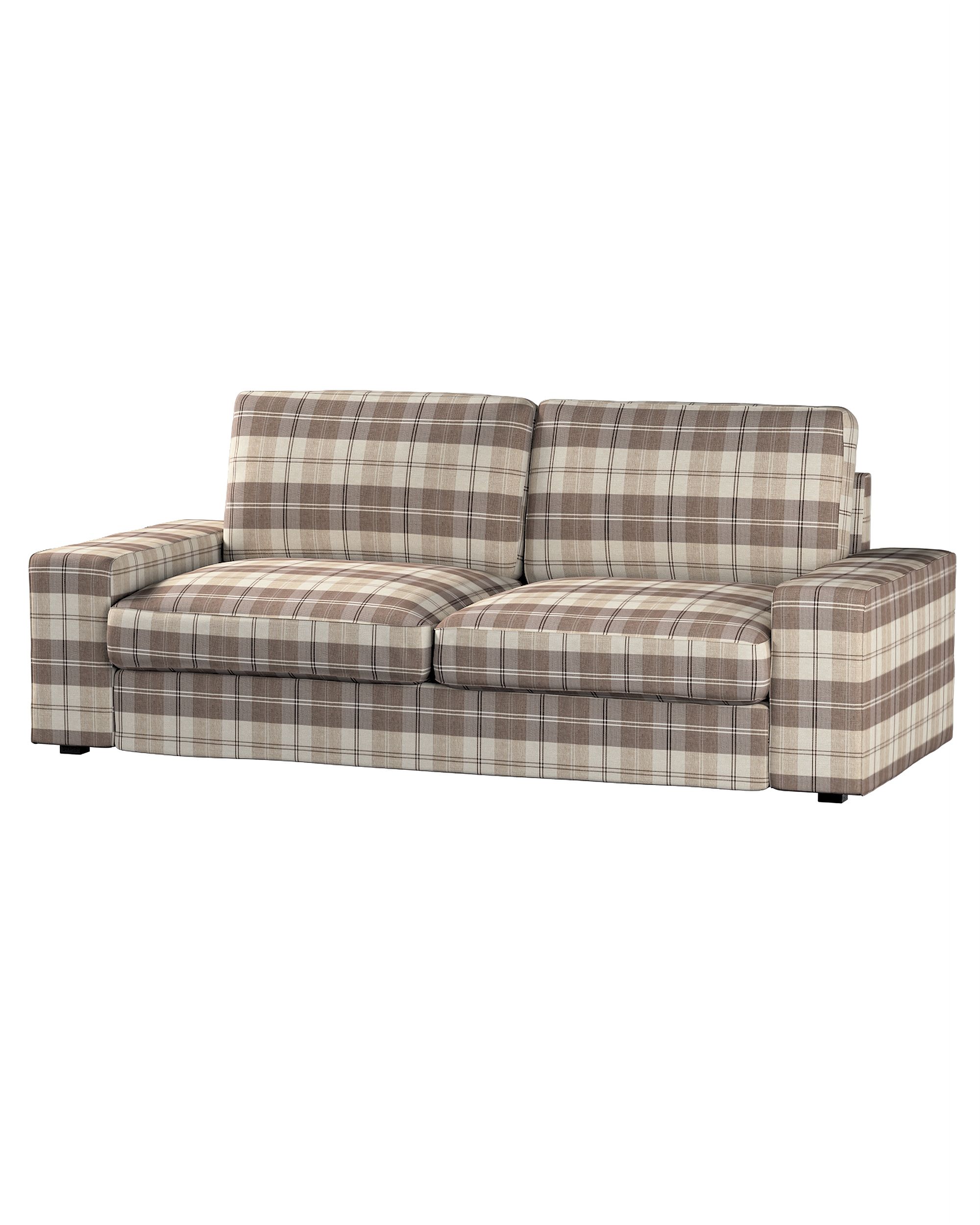 Bezug für Kivik 3-Sitzer Sofa Farbe beige Stoff strukturiert, gemustert