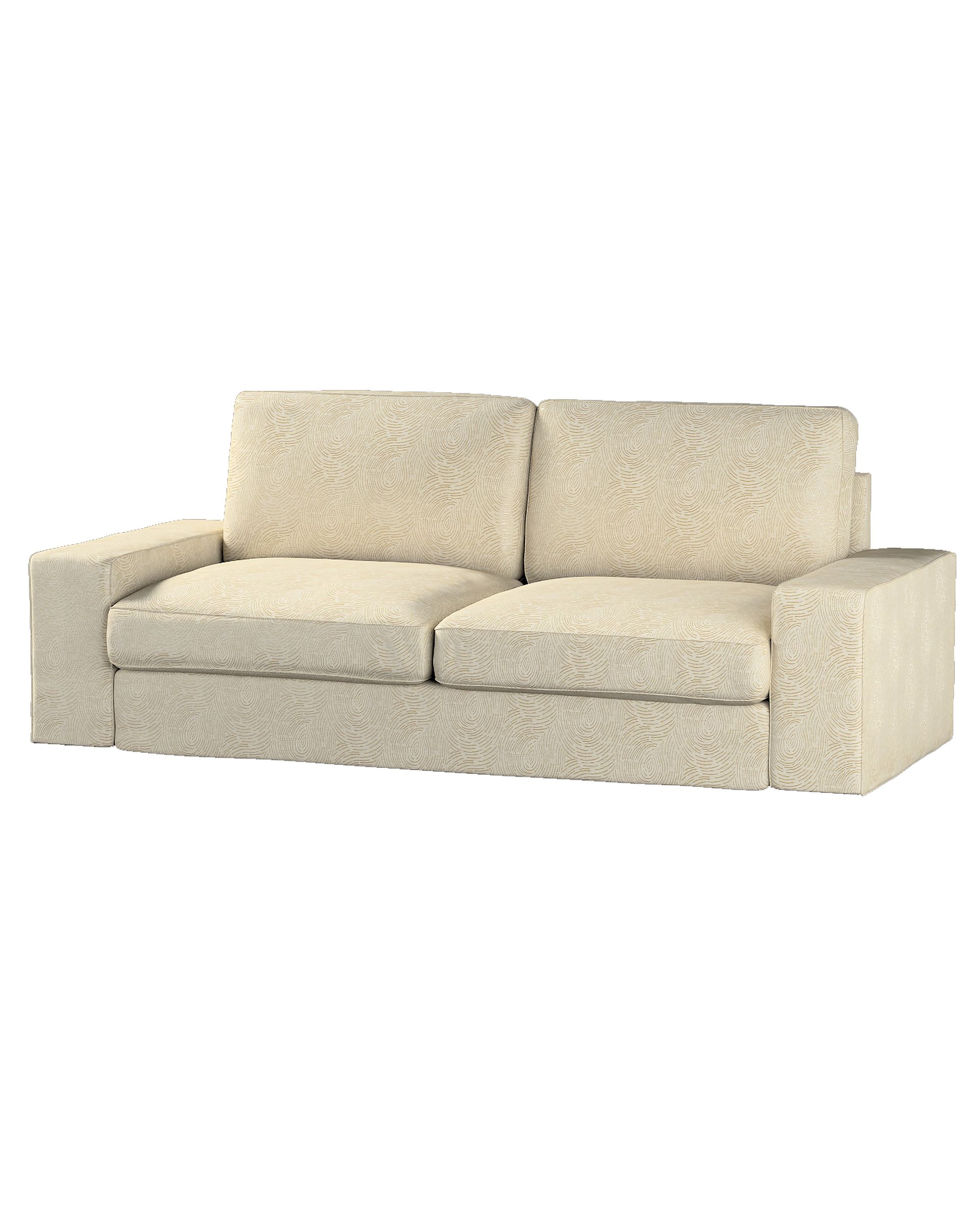 Bezug für Kivik 3-Sitzer Sofa Farbe beige Stoff glänzend, strukturiert, gemustert