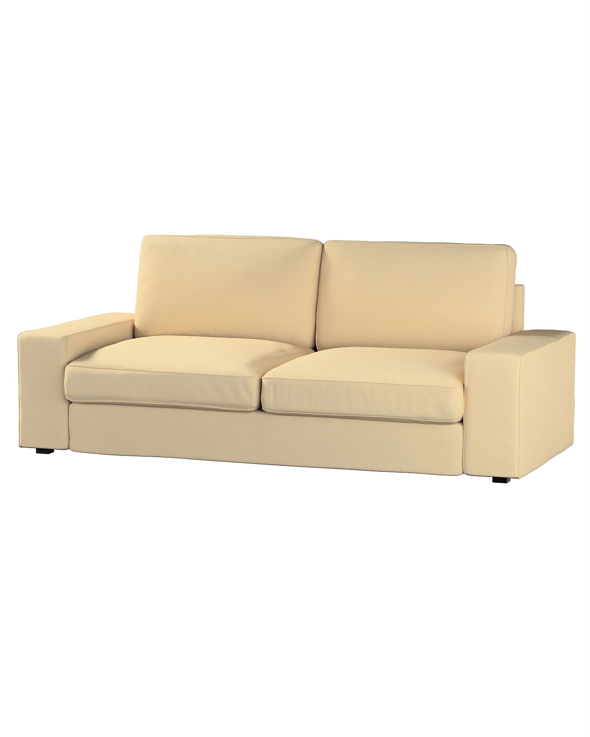 Bezug für Kivik 3-Sitzer Sofa Farbe beige Stoff glänzend, strukturiert