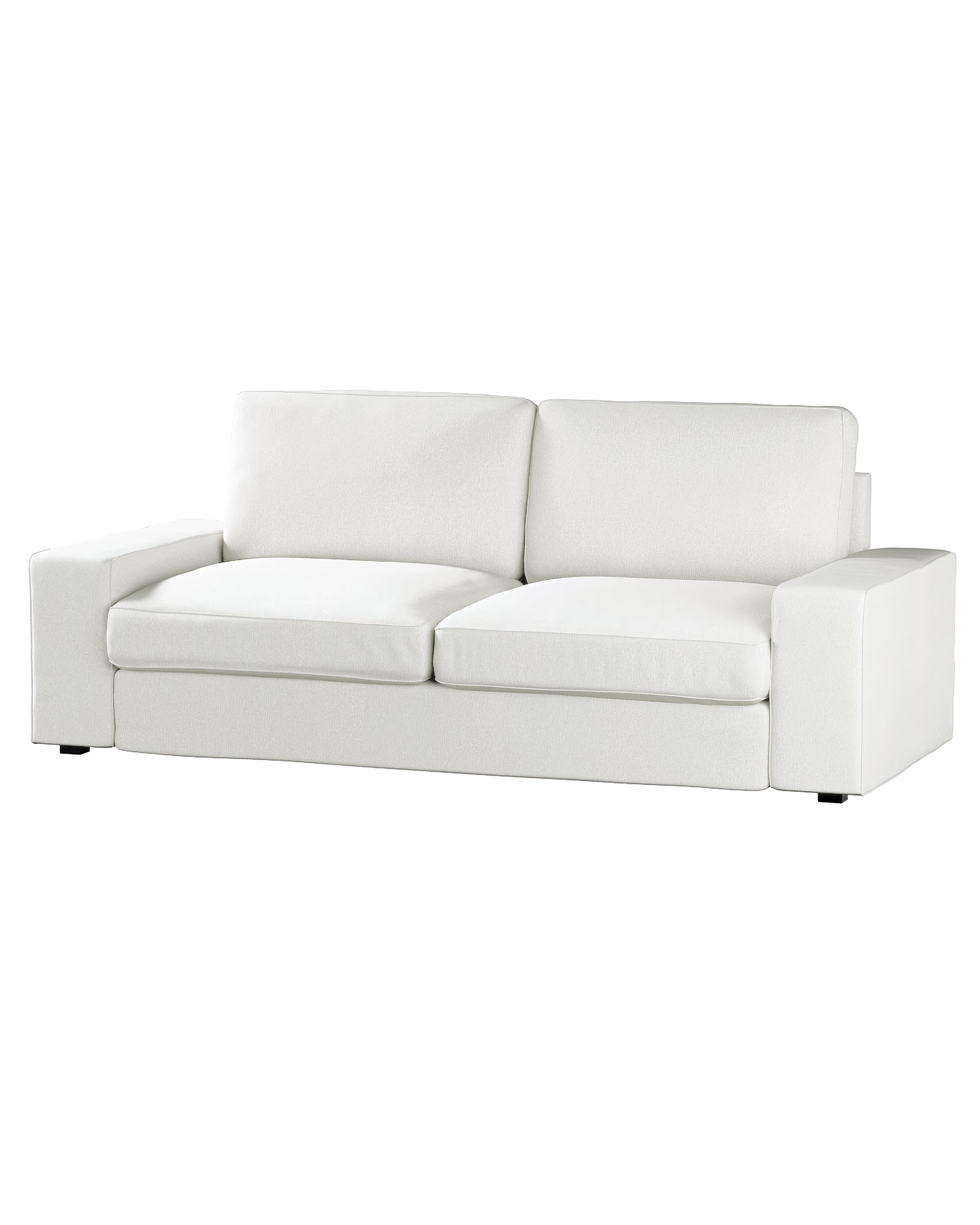 Bezug für Kivik 3-Sitzer Sofa Farbe creme Stoff strukturiert