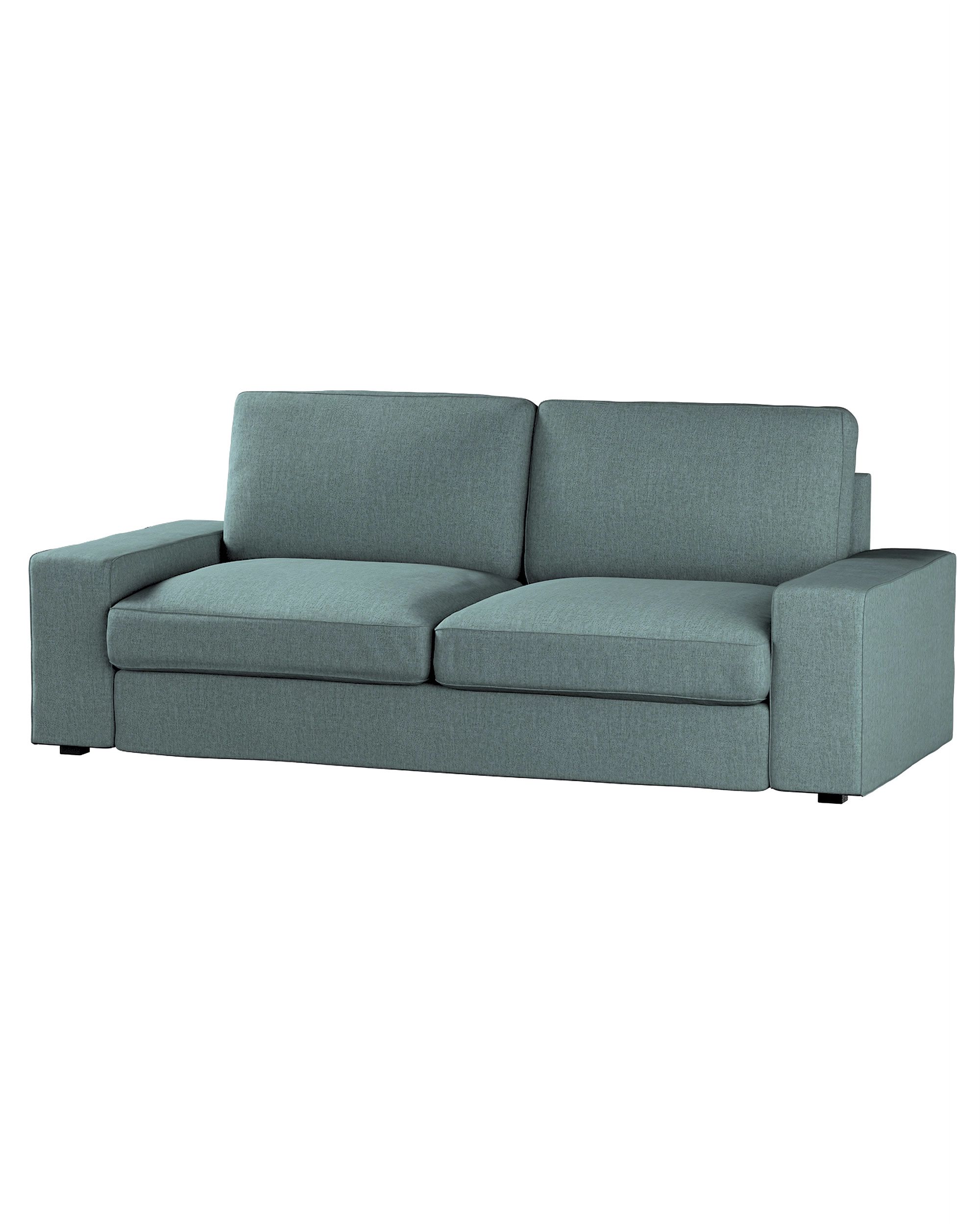 Bezug für Kivik 3-Sitzer Sofa Farbe blau Stoff strukturiert