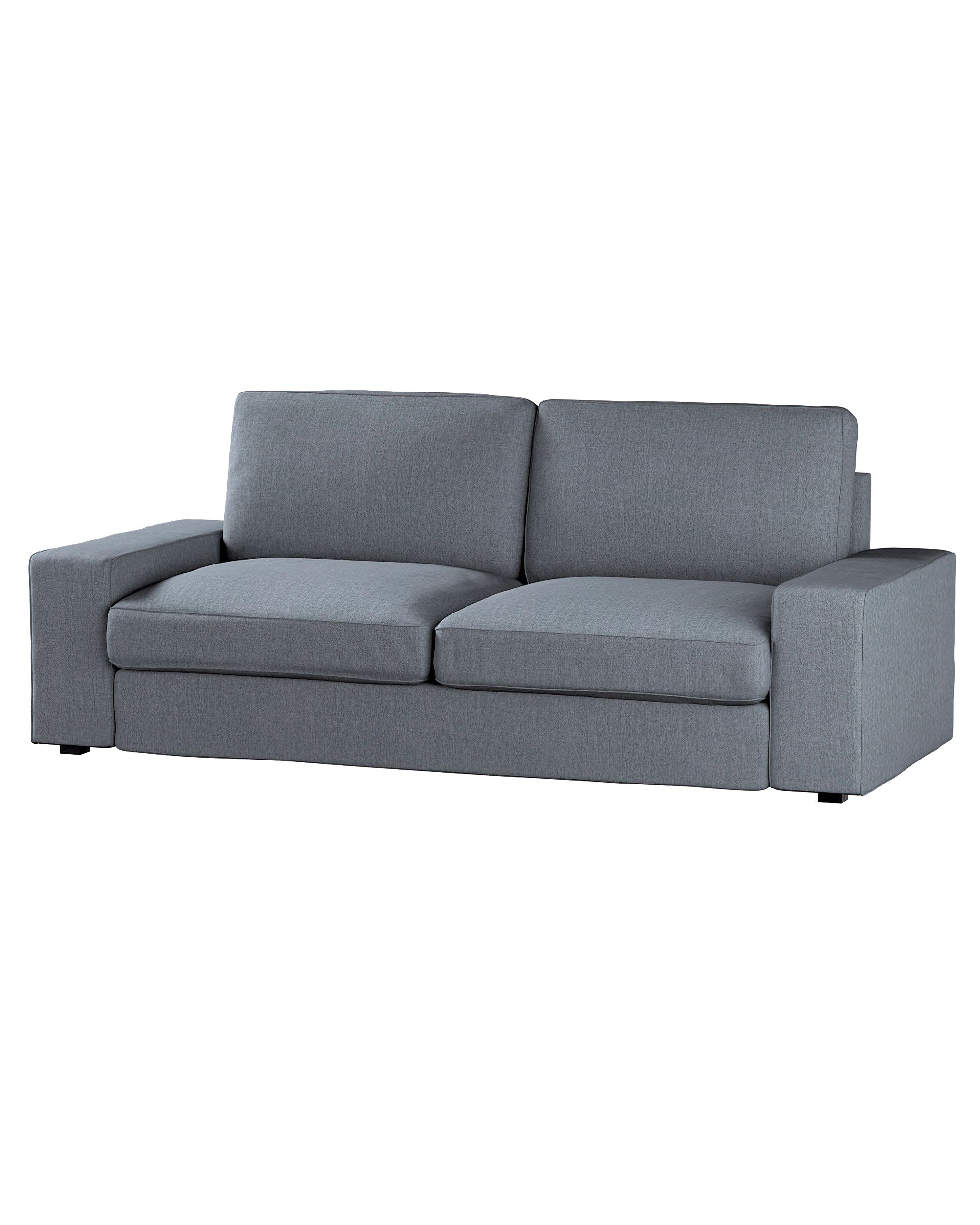 Bezug für Kivik 3-Sitzer Sofa Farbe grau Stoff strukturiert