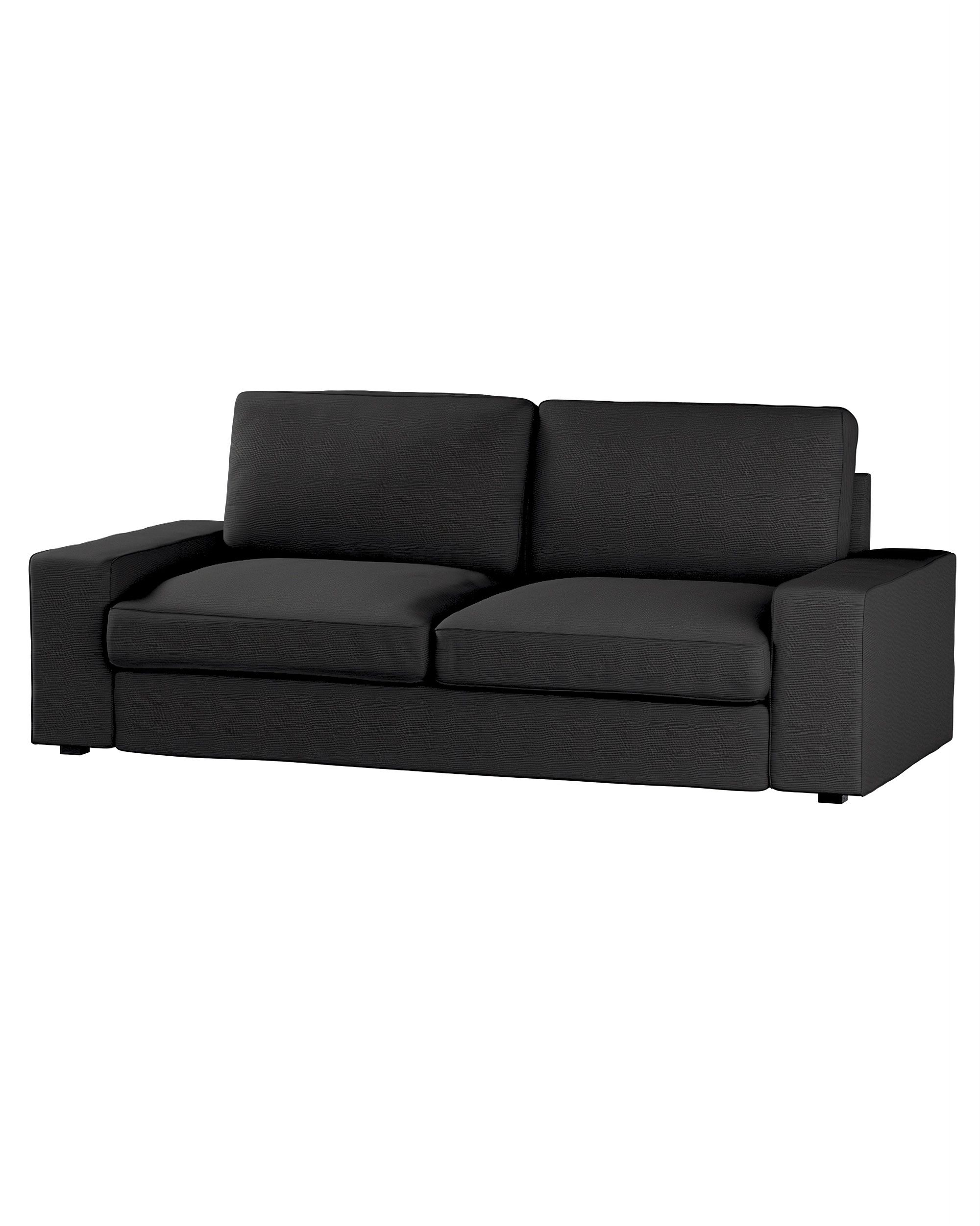 Bezug für Kivik 3-Sitzer Sofa Farbe schwarz Stoff strukturiert