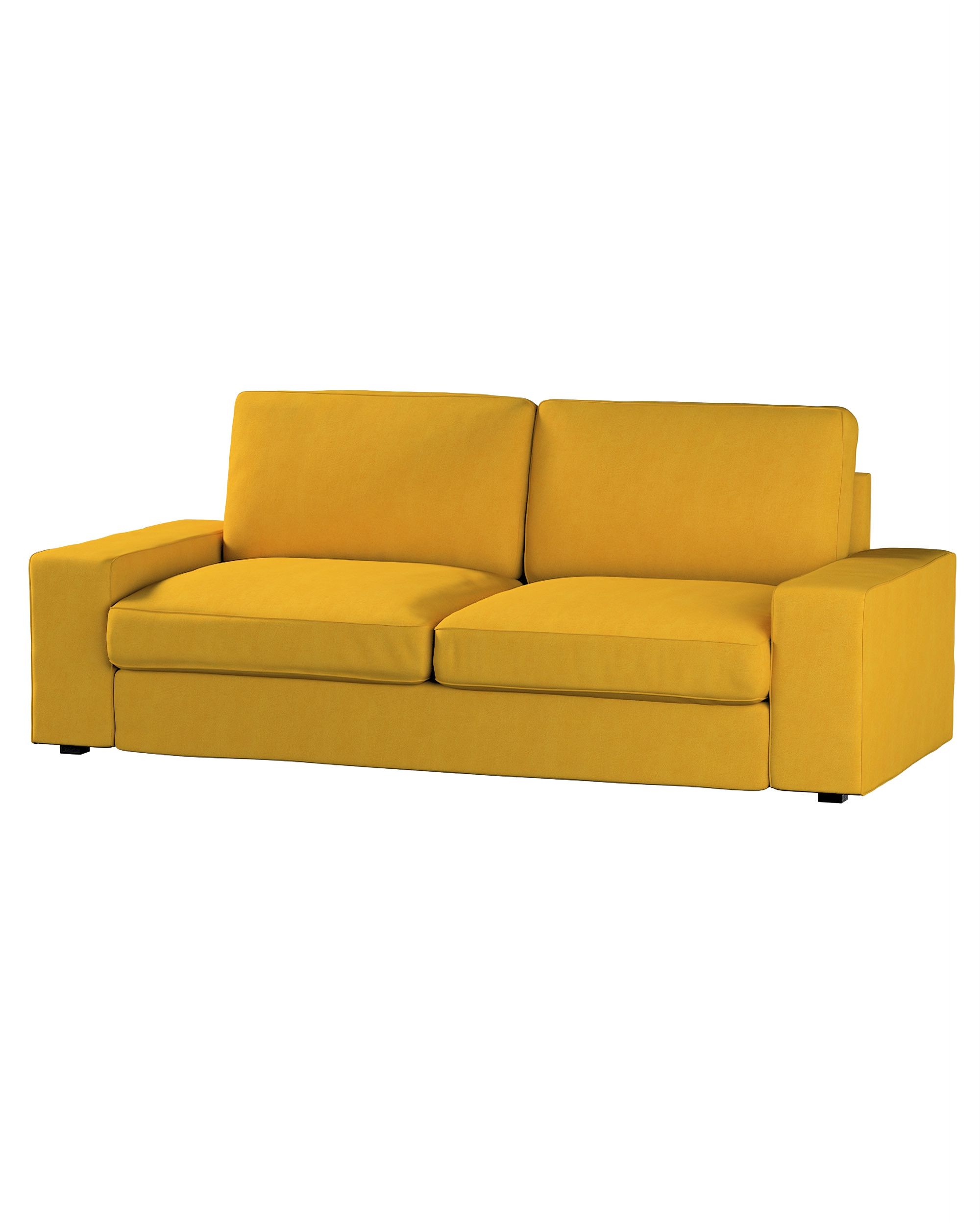 Bezug für Kivik 3-Sitzer Sofa Farbe gelb Stoff strukturiert