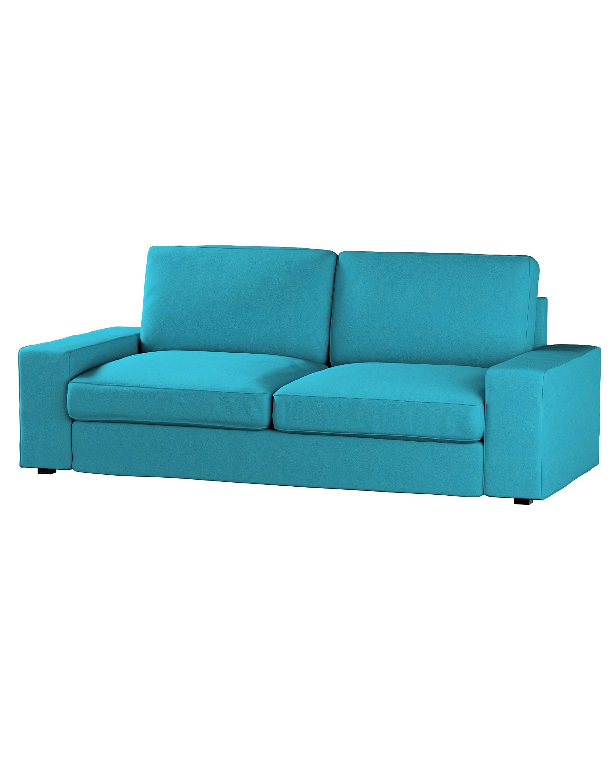 Bezug für Kivik 3-Sitzer Sofa Farbe blau Stoff strukturiert