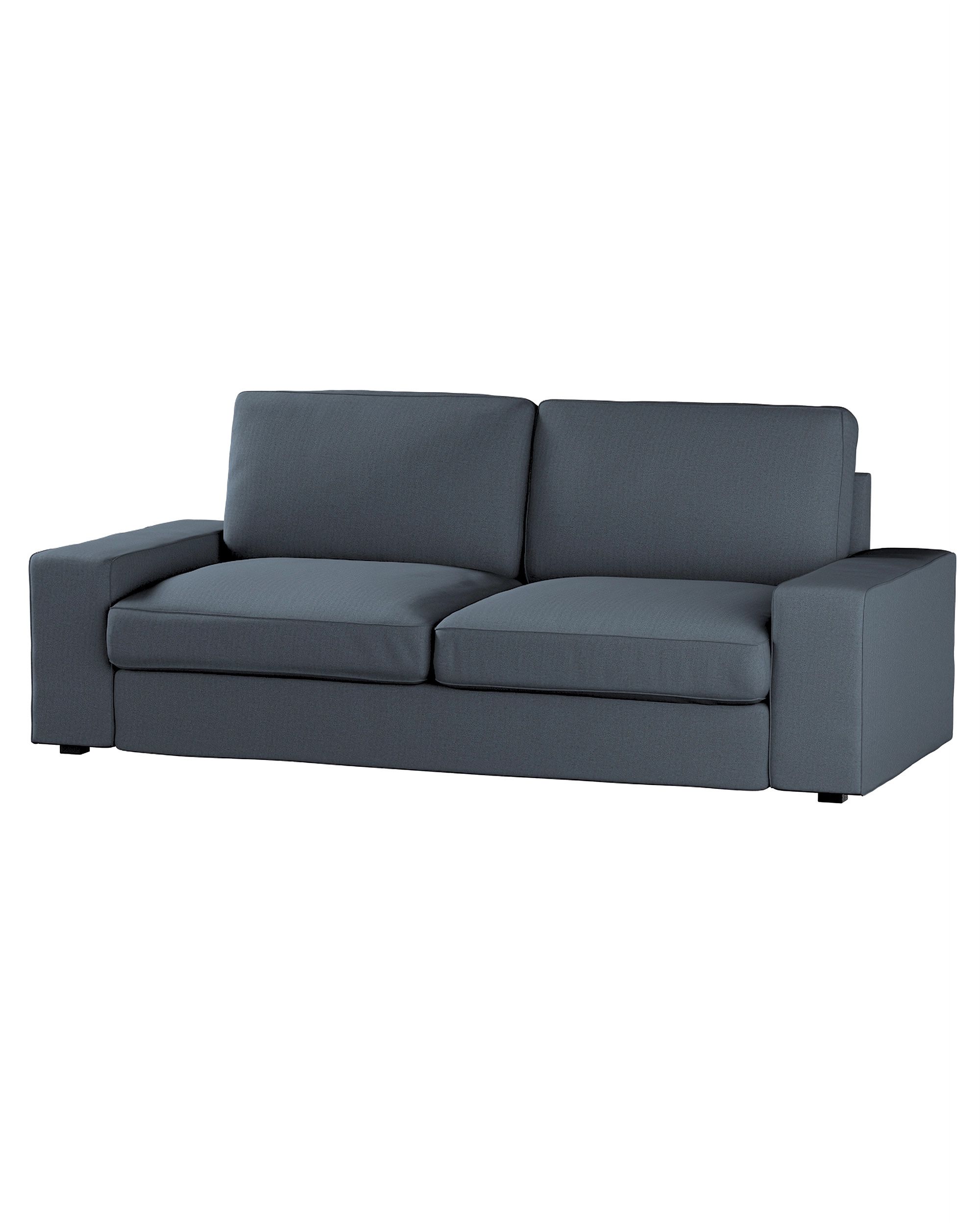 Bezug für Kivik 3-Sitzer Sofa Farbe blau Stoff strukturiert