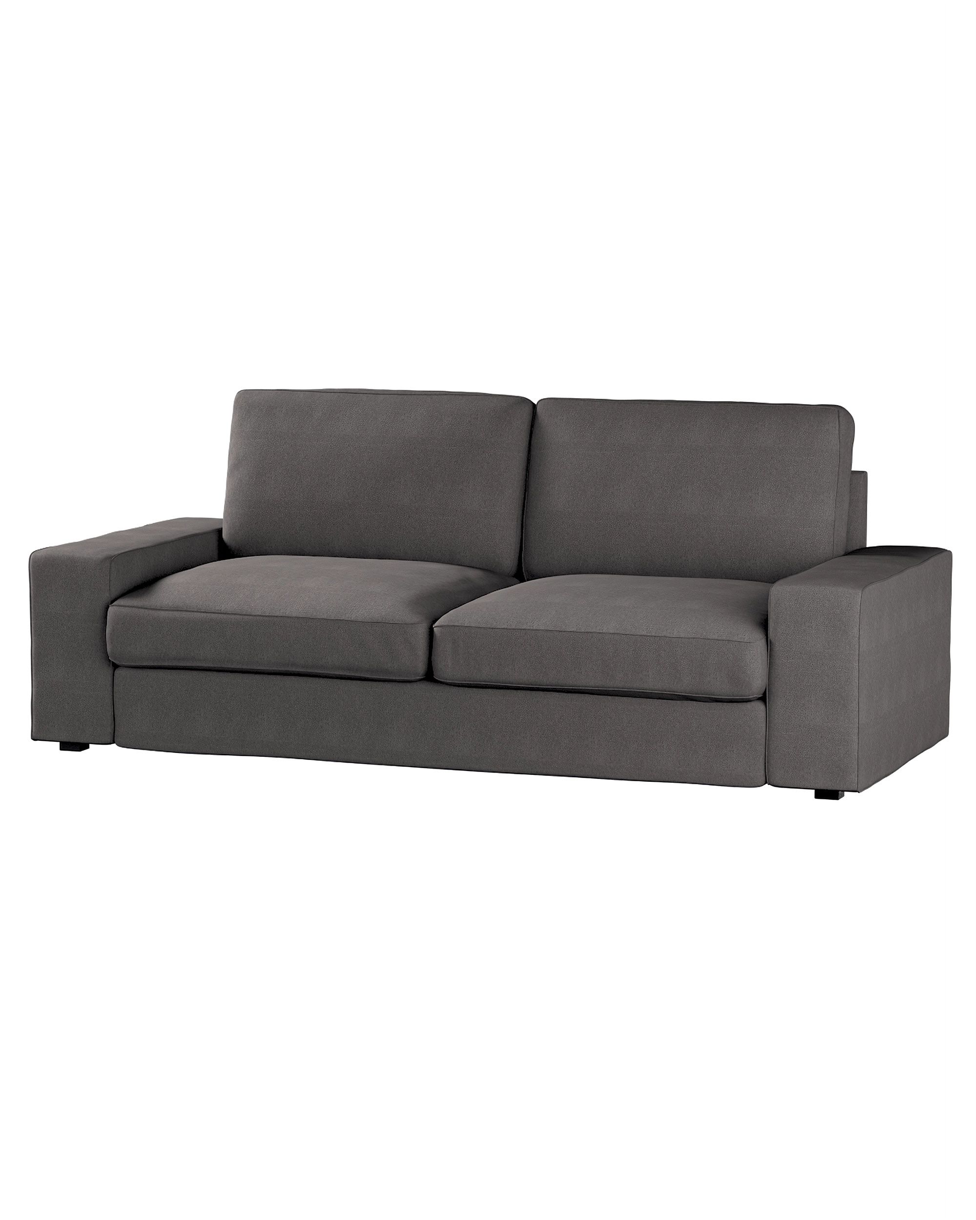 Bezug für Kivik 3-Sitzer Sofa Farbe grau Stoff strukturiert