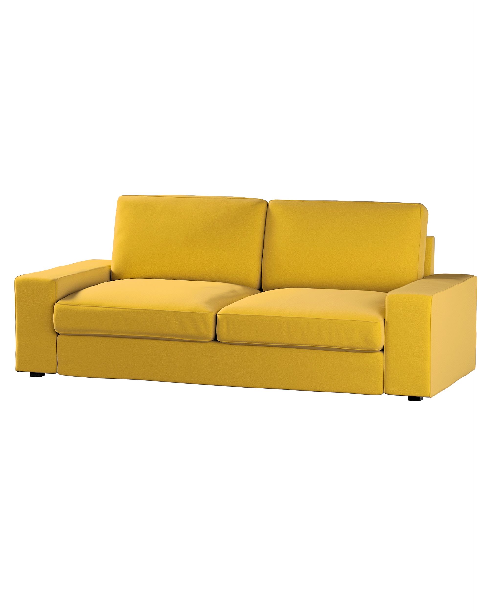 Bezug für Kivik 3-Sitzer Sofa Farbe gelb Stoff samt