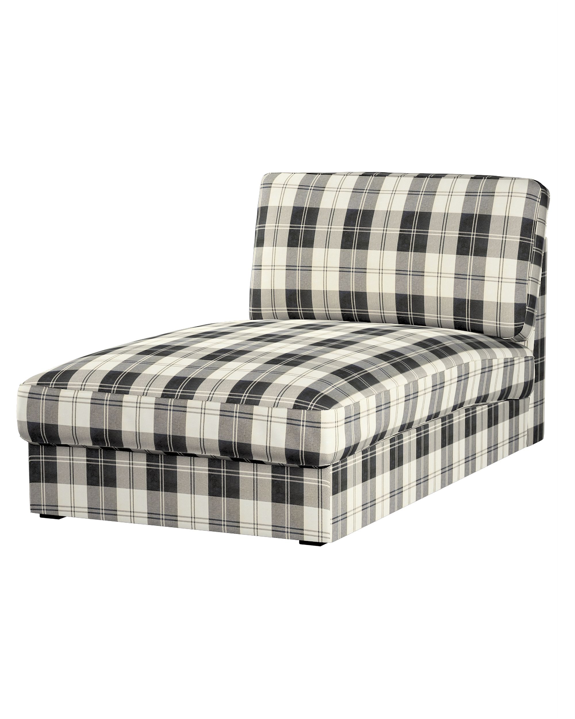 Bezug für Kivik Recamiere Sofa Farbe schwarz Stoff strukturiert, gemustert